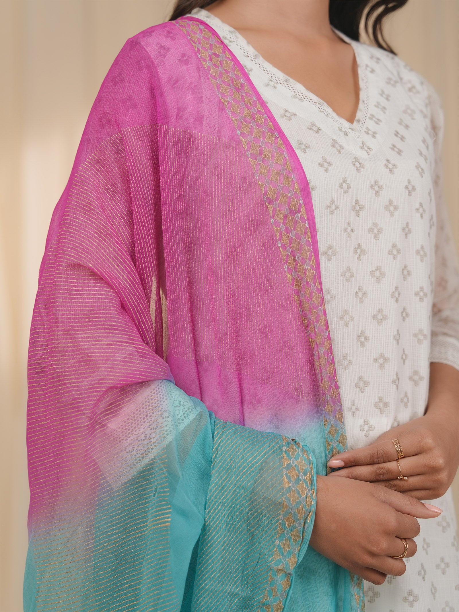 Holi Hai Sky Blue Chiffon Dupatta