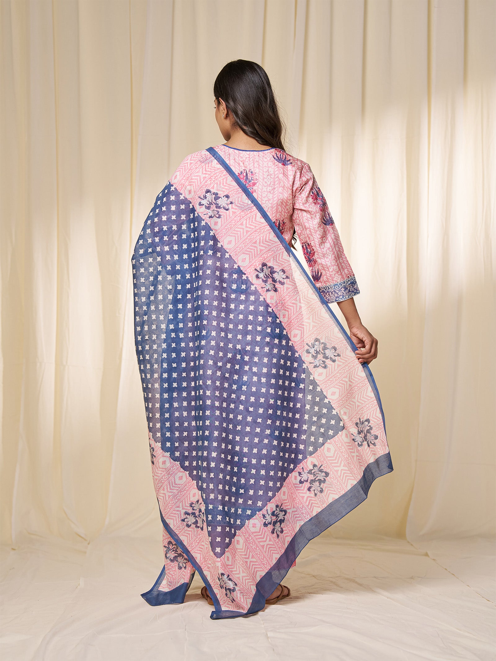 Rose Water Chanderi Dupatta