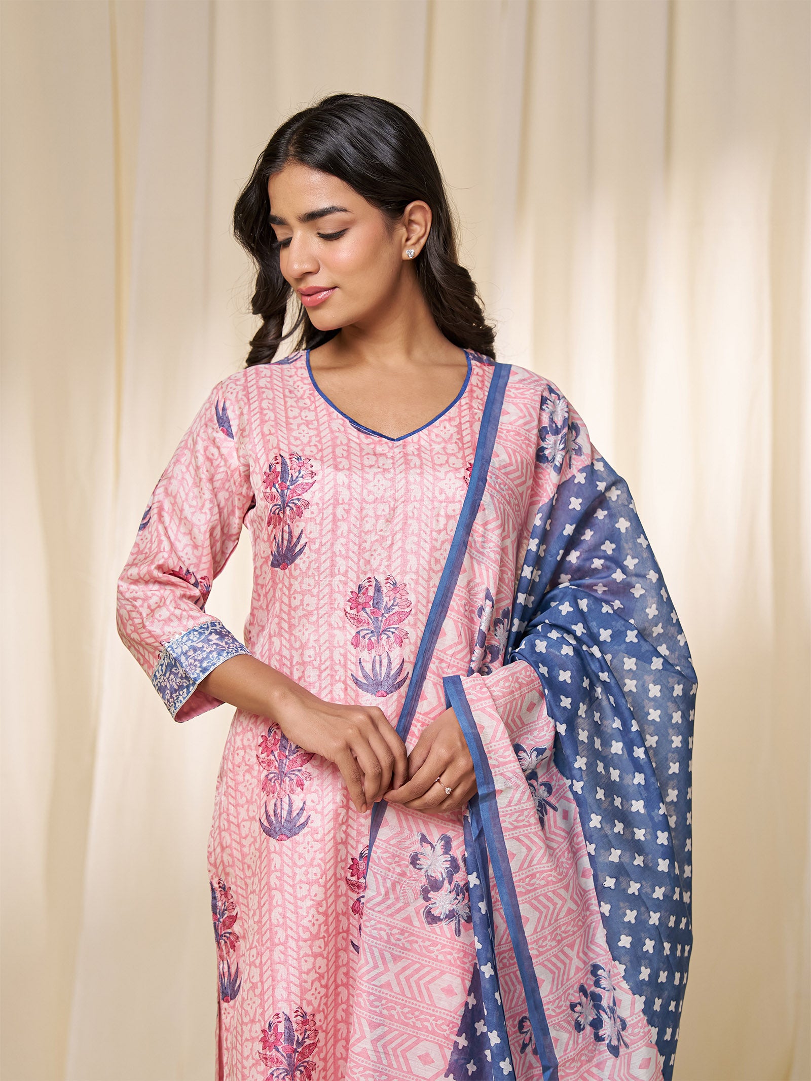 Rose Water Chanderi Dupatta