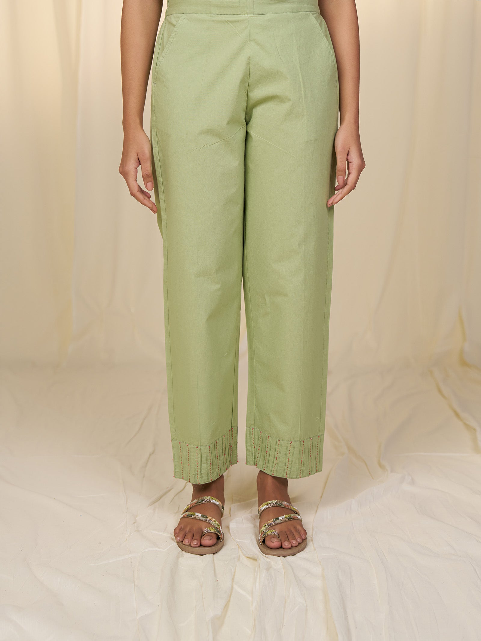 Indian Forest Cotton Straight Pants