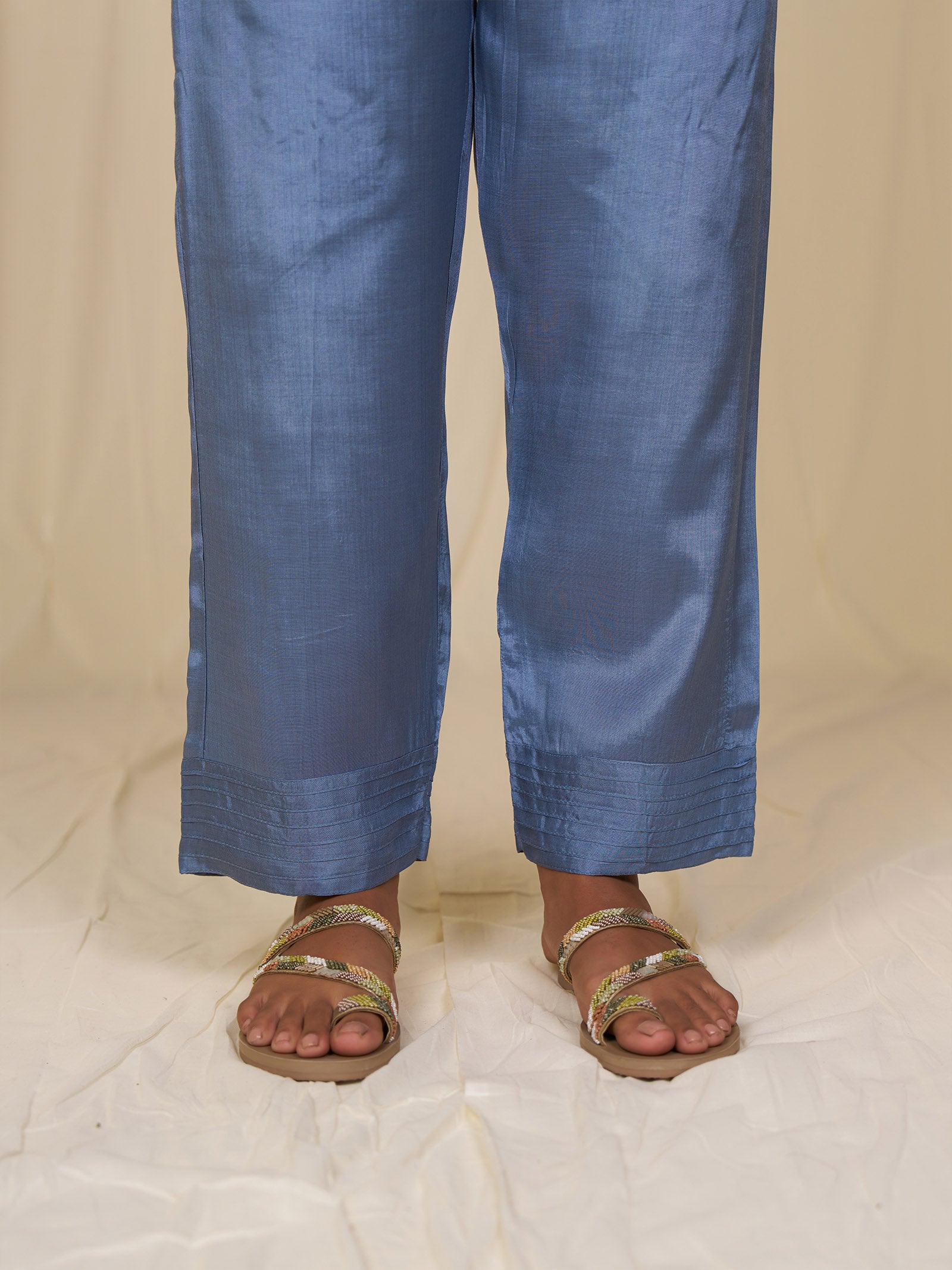 Neel Tara Bamboo Silk Straight Pants
