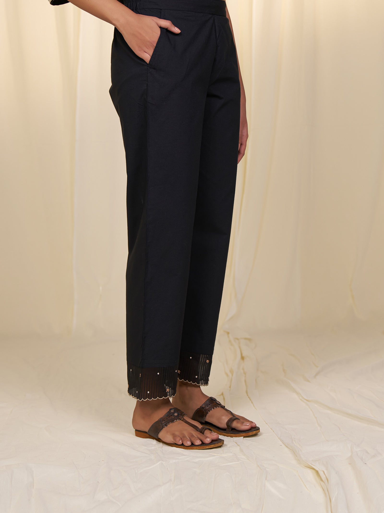 Eclipse Cotton Straight Pants