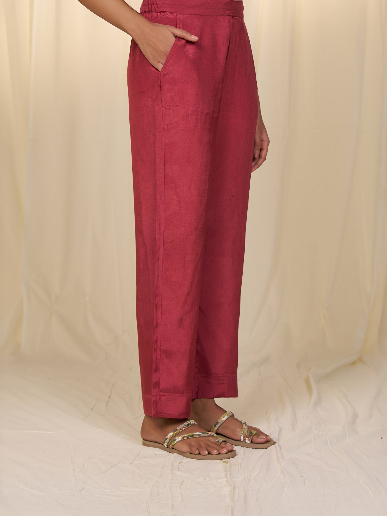 Kavita Bamboo Silk Straight Pants