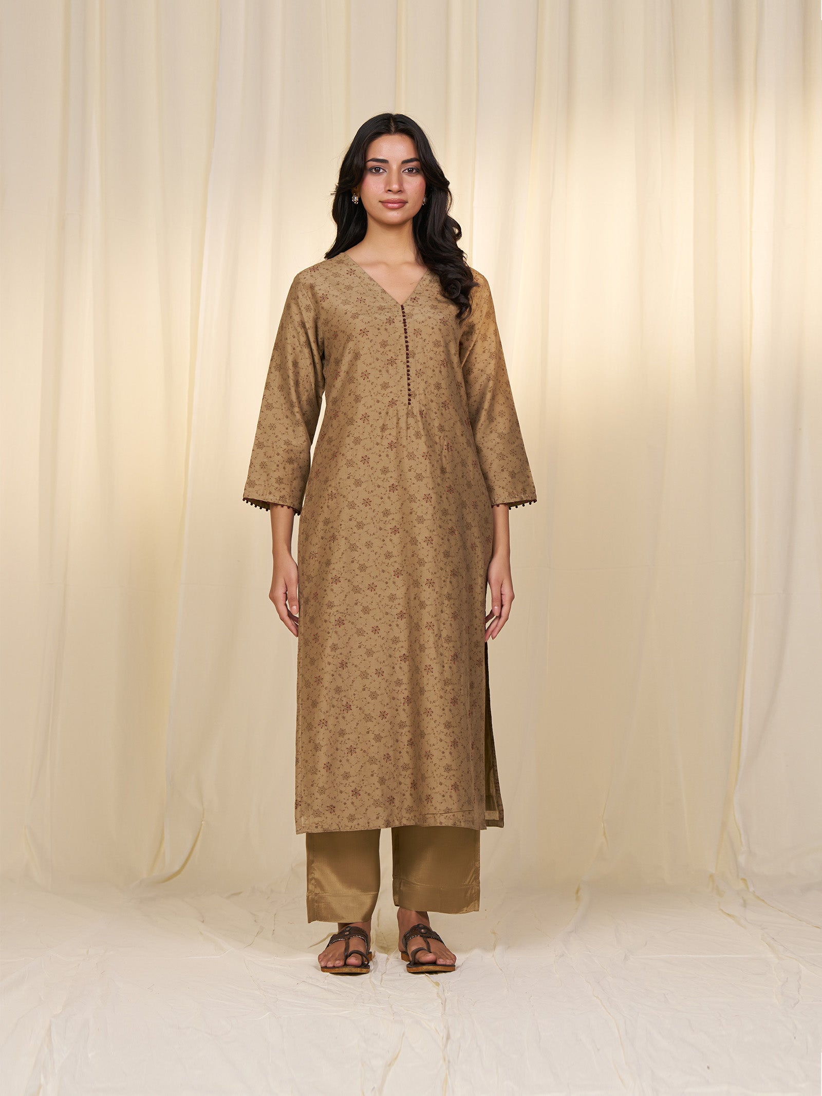 Cocoa Roots Chanderi Kurta