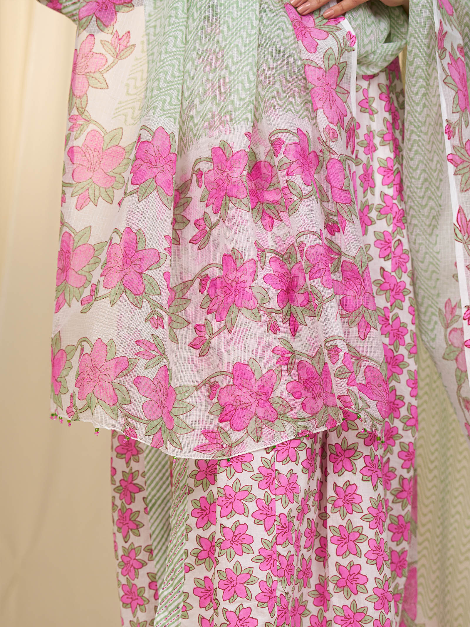 Polo Season Magenta Kota Dupatta