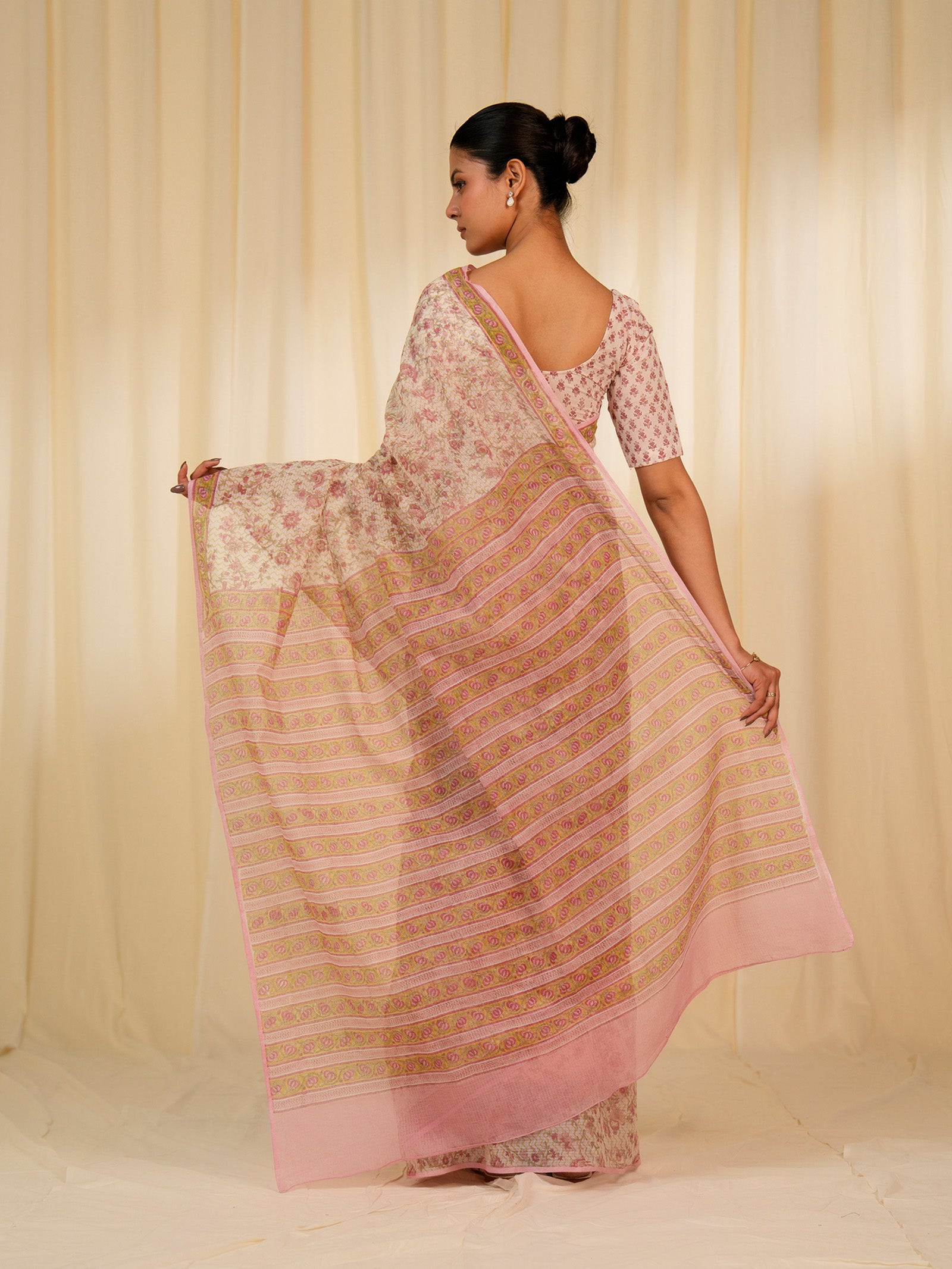 Barely Blush Kota Saree