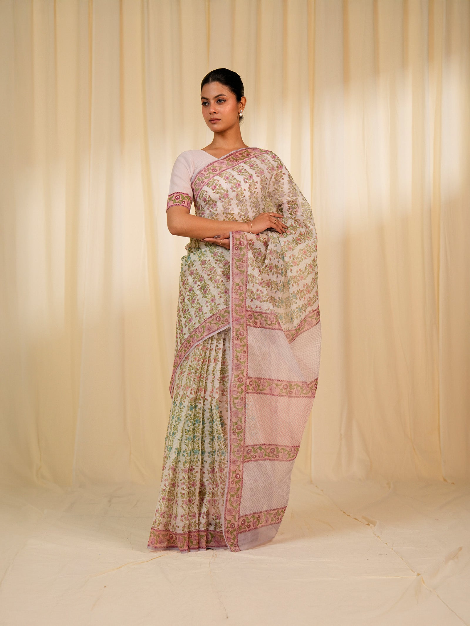 Rainbow Petunia Lilac Kota Saree