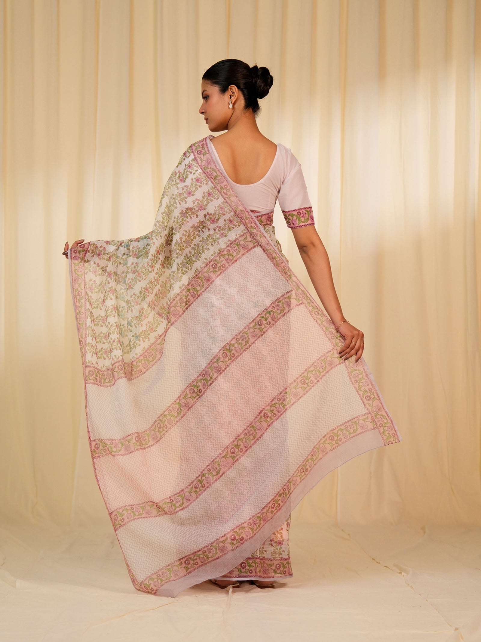 Rainbow Petunia Lilac Kota Saree