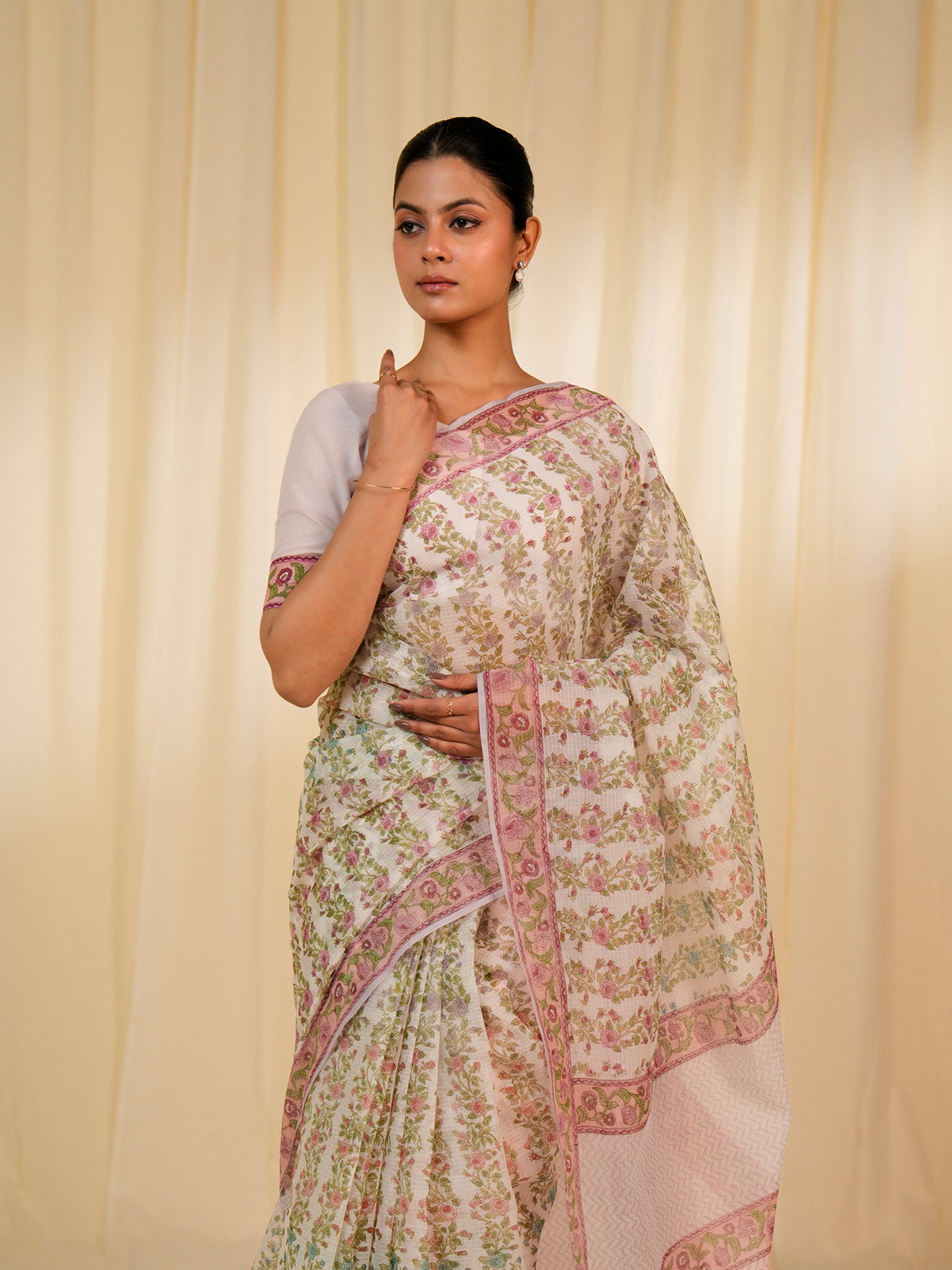 Rainbow Petunia Lilac Kota Saree