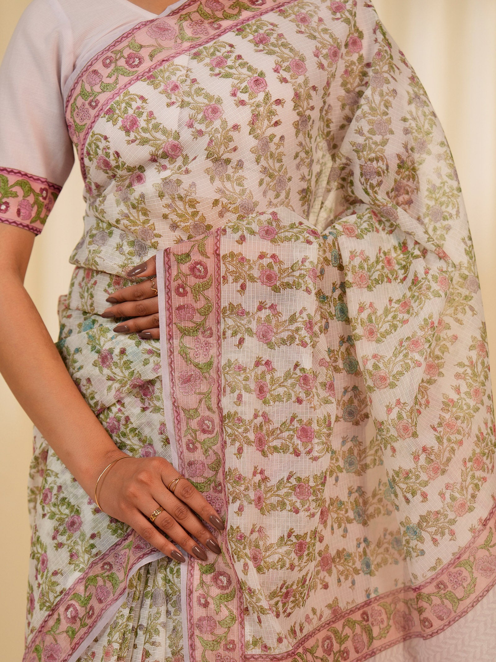 Rainbow Petunia Lilac Kota Saree