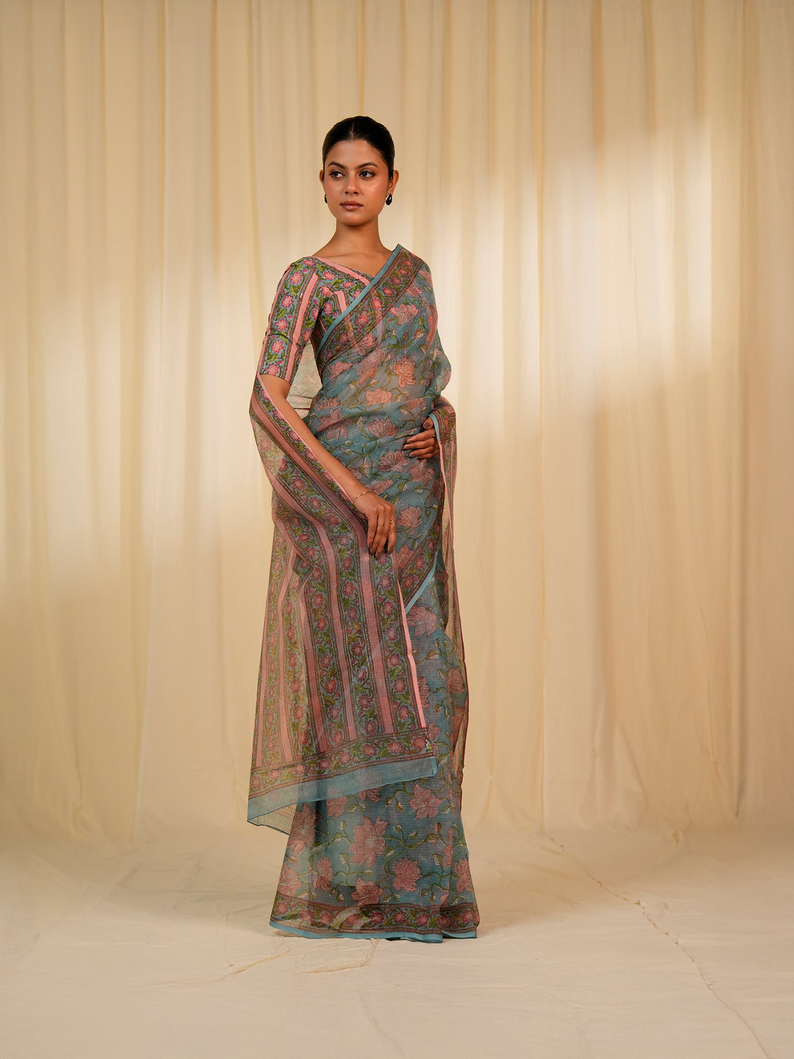 Foothills Flowers Kota Saree