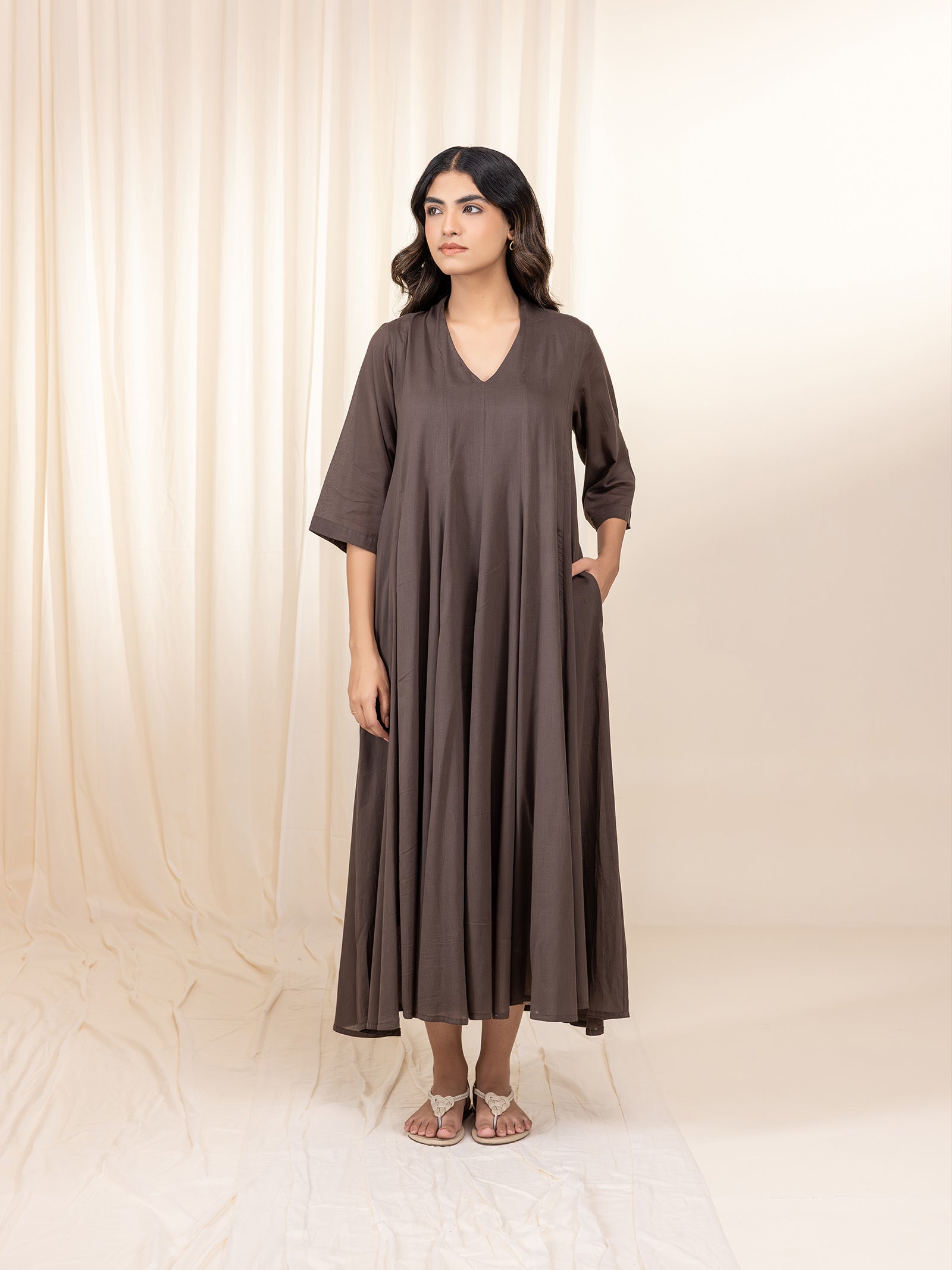 Dark Chocolate Voile Dress