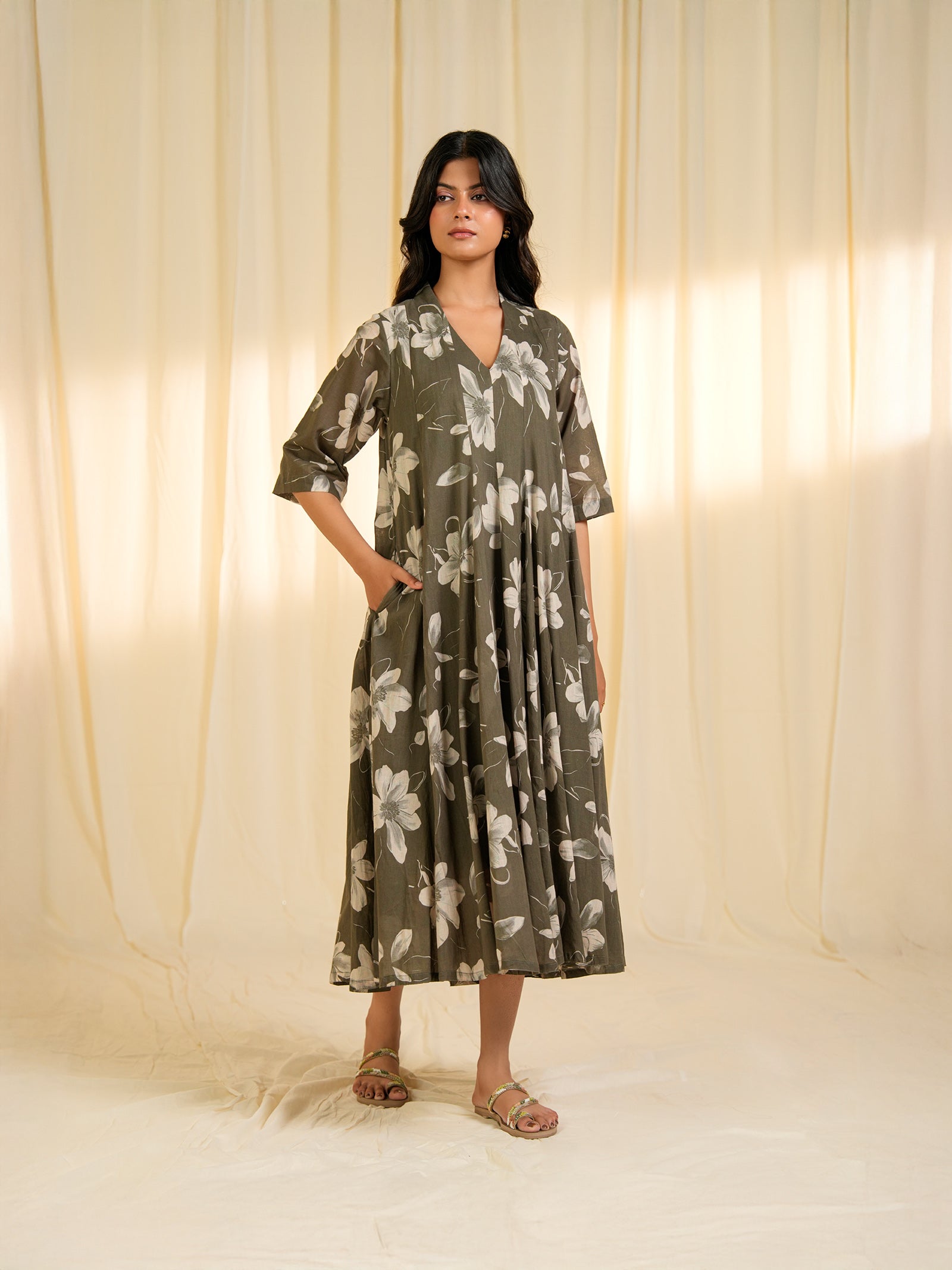 Earthen Clay Voile Dress