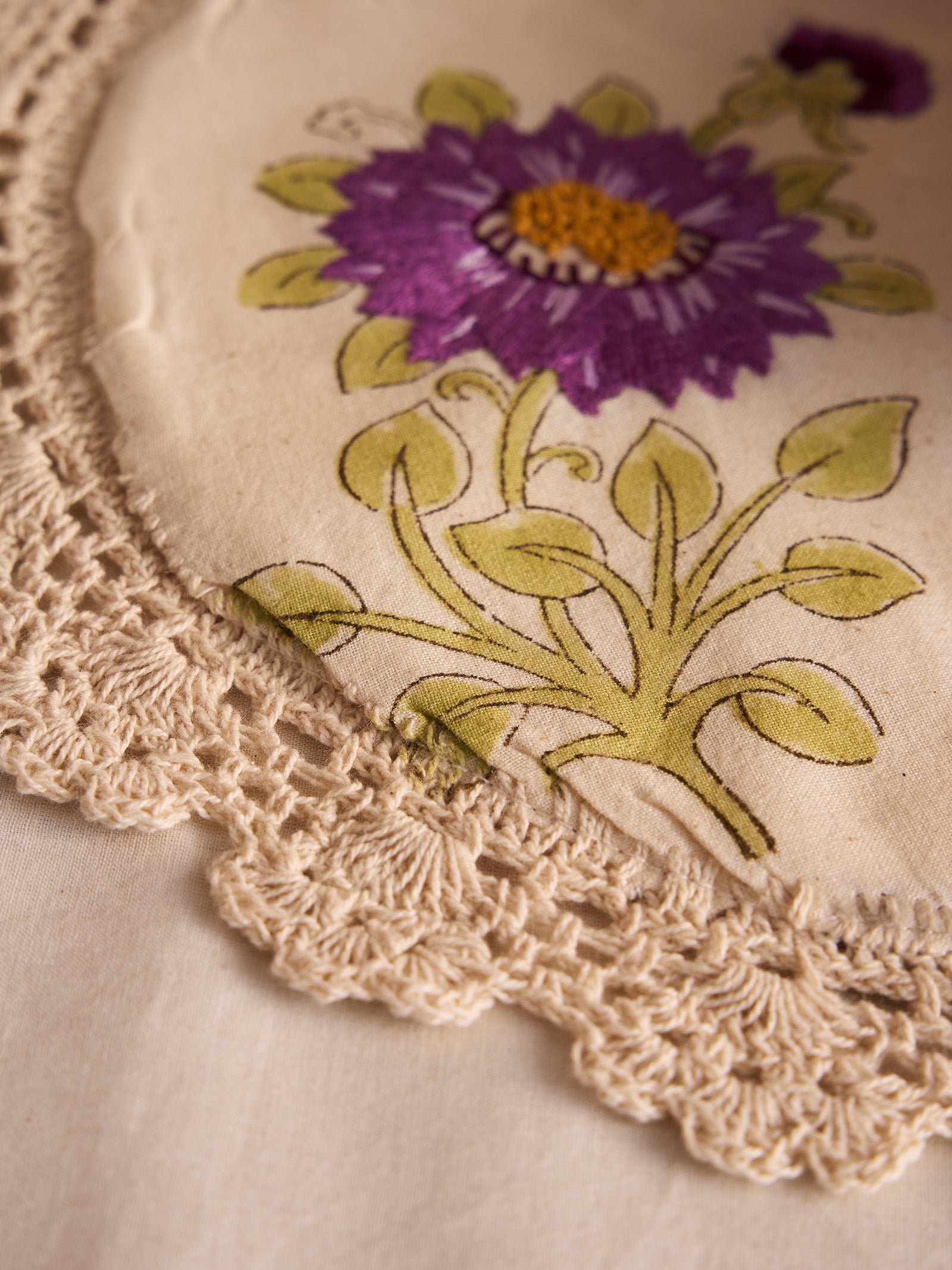Emb. Place Mats - Fox Glove  (Set of 2)