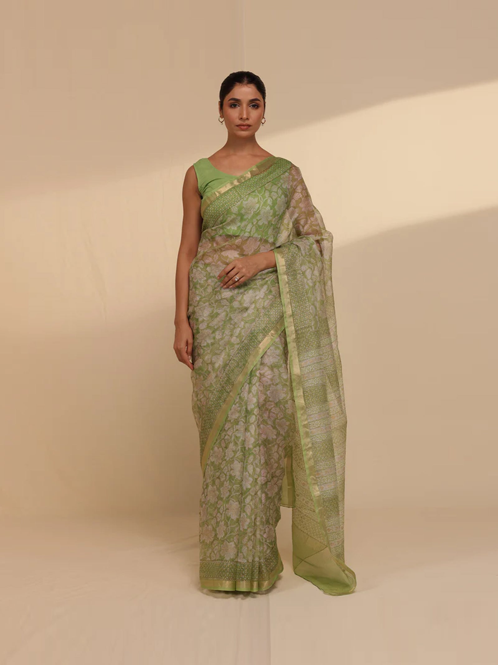 Emerald Kota Silk Saree