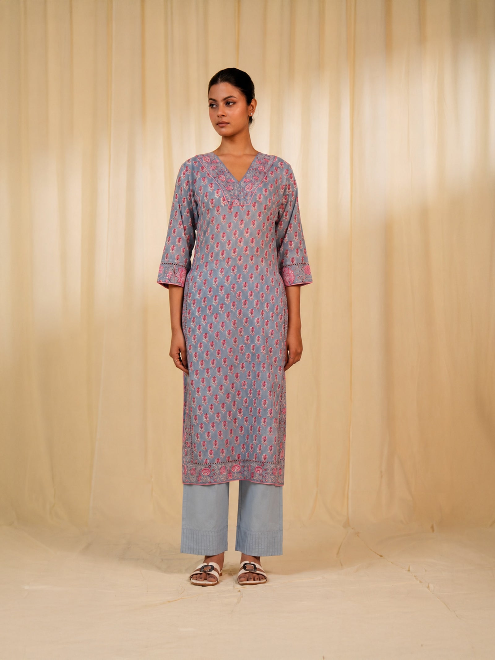 Faguni Boota Cotton Kurta