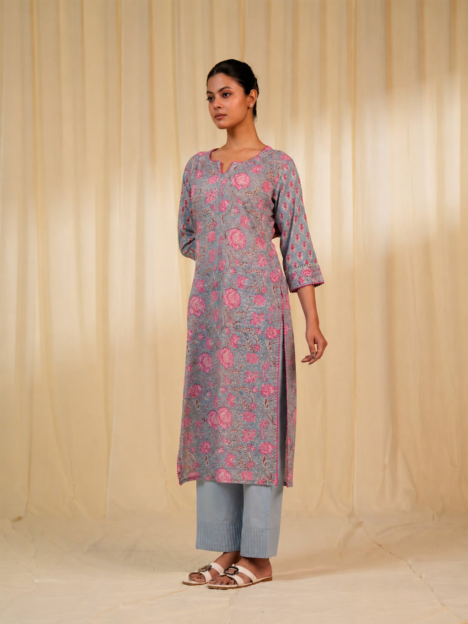 Faguni Jaal Cotton Kurta
