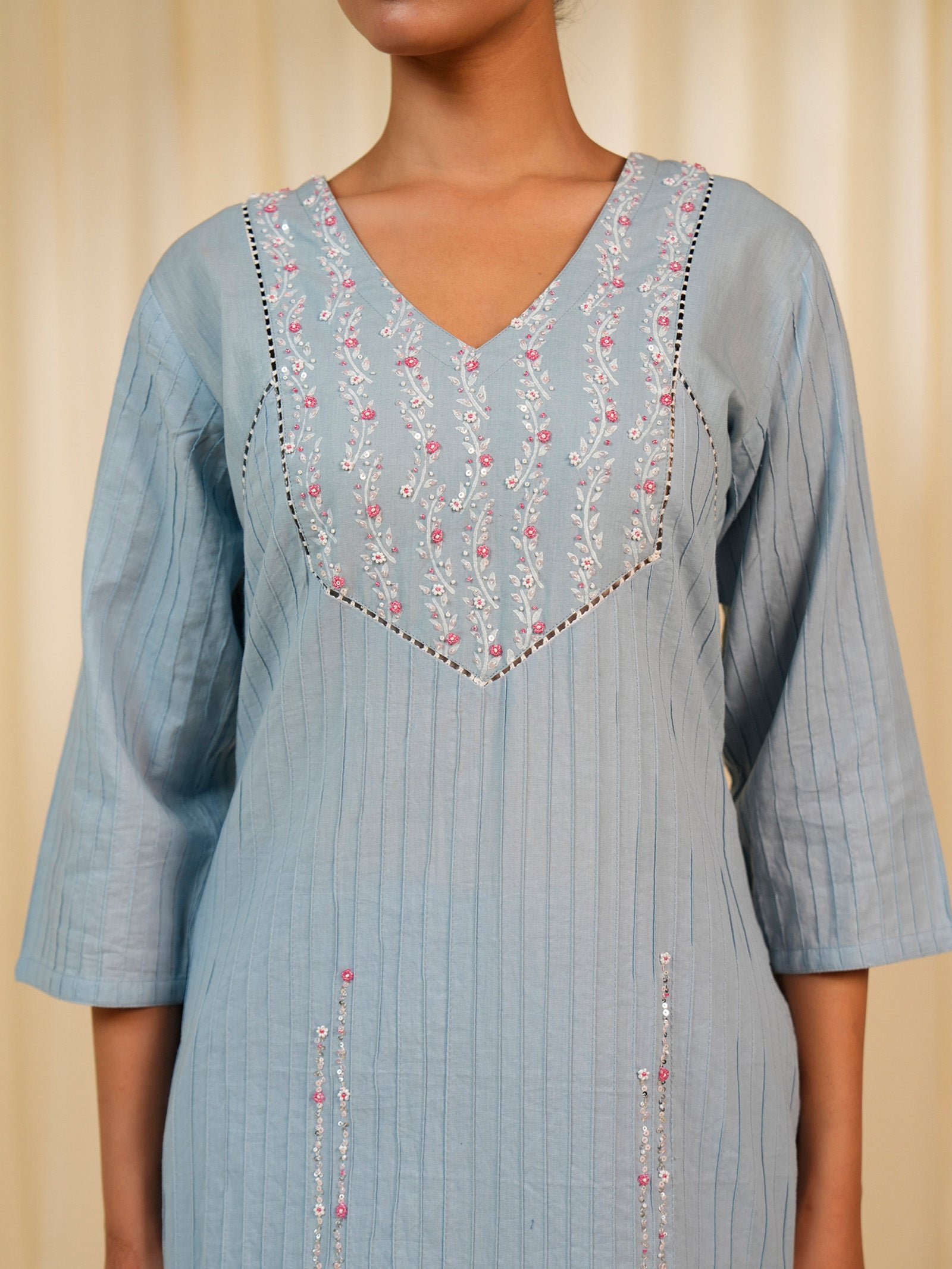Faguni Plain Cotton Kurta