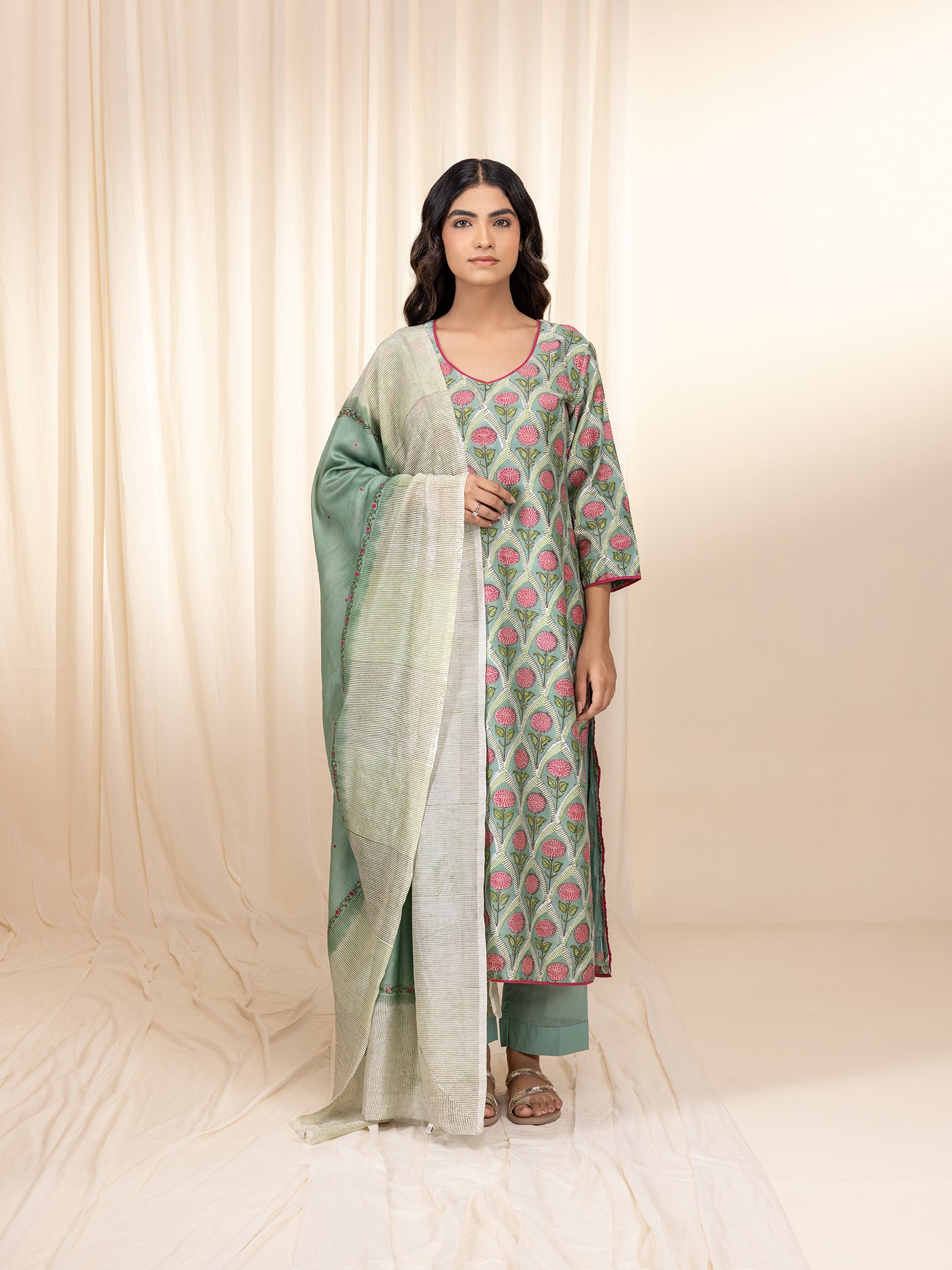 Fresco Chanderi Kurta