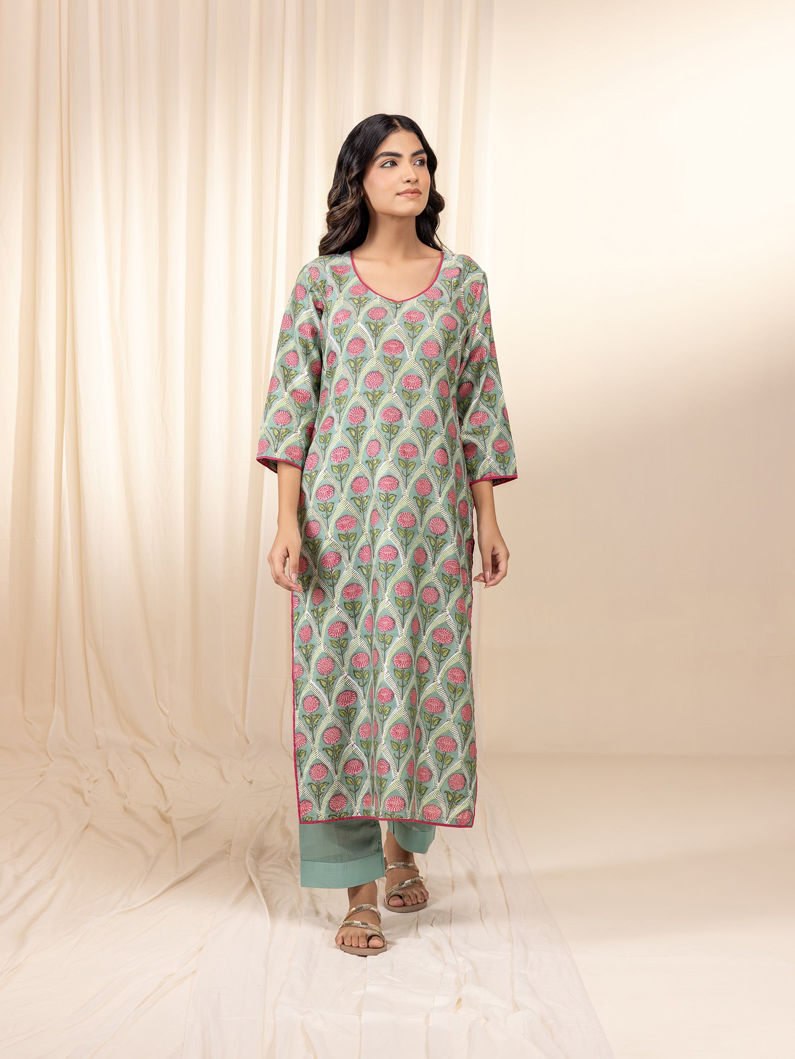 Fresco Chanderi Kurta