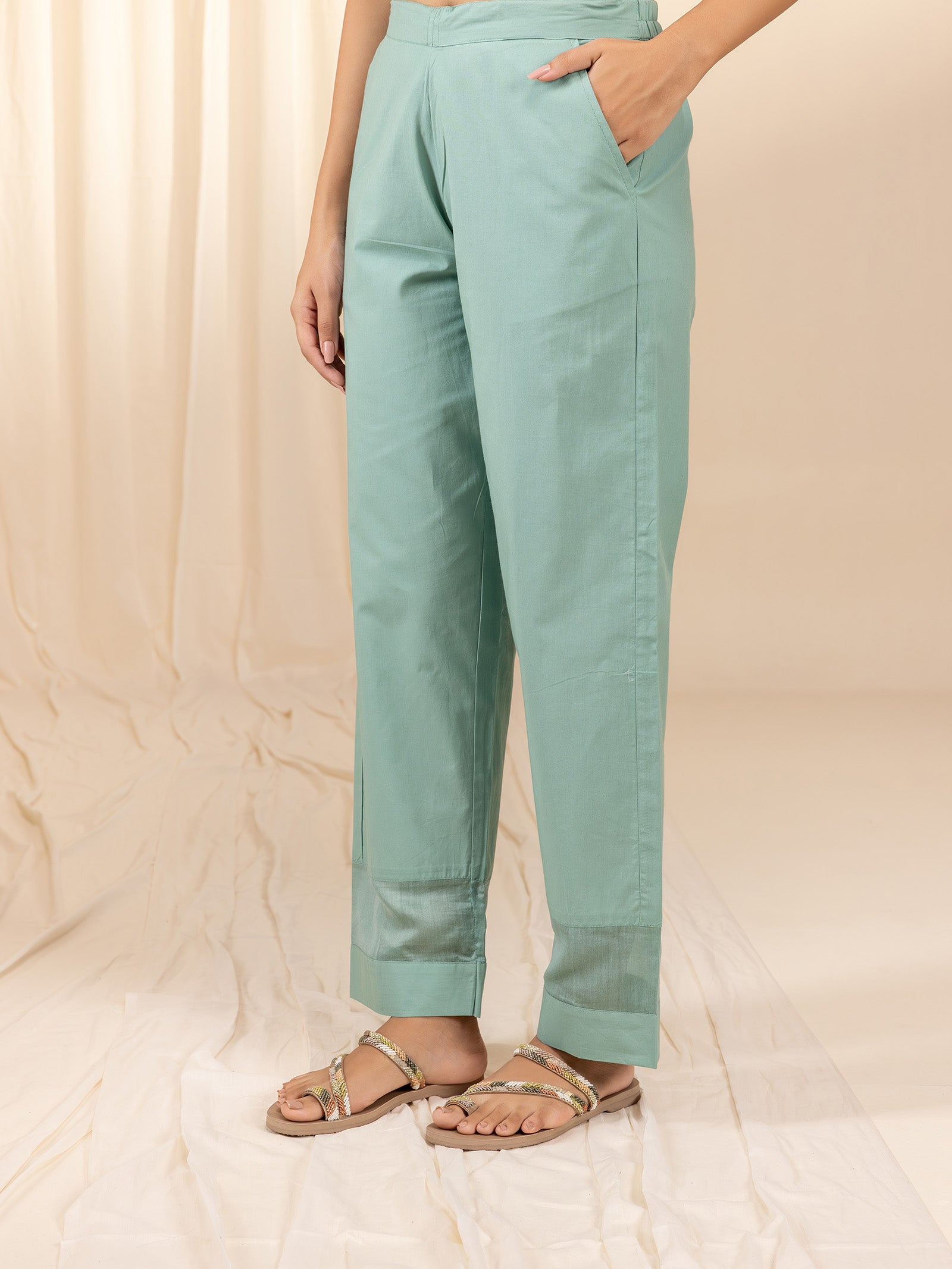Fresco Cotton Straight Pants