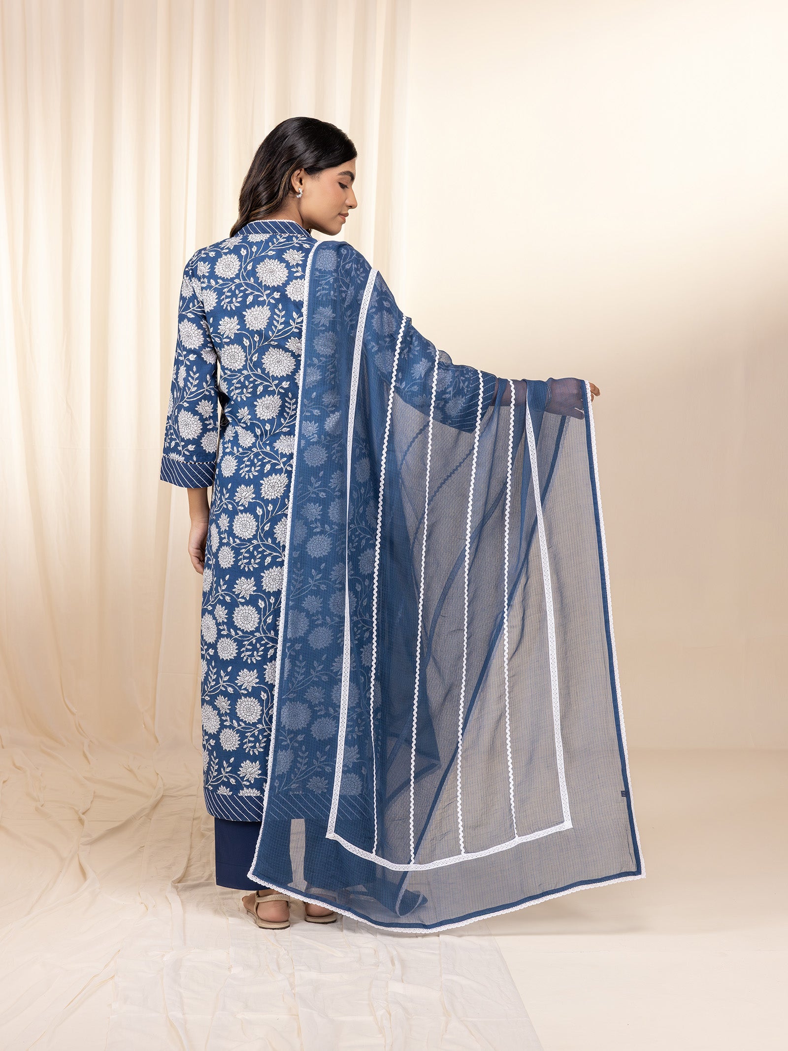 Frosted Bloom Kota Dupatta