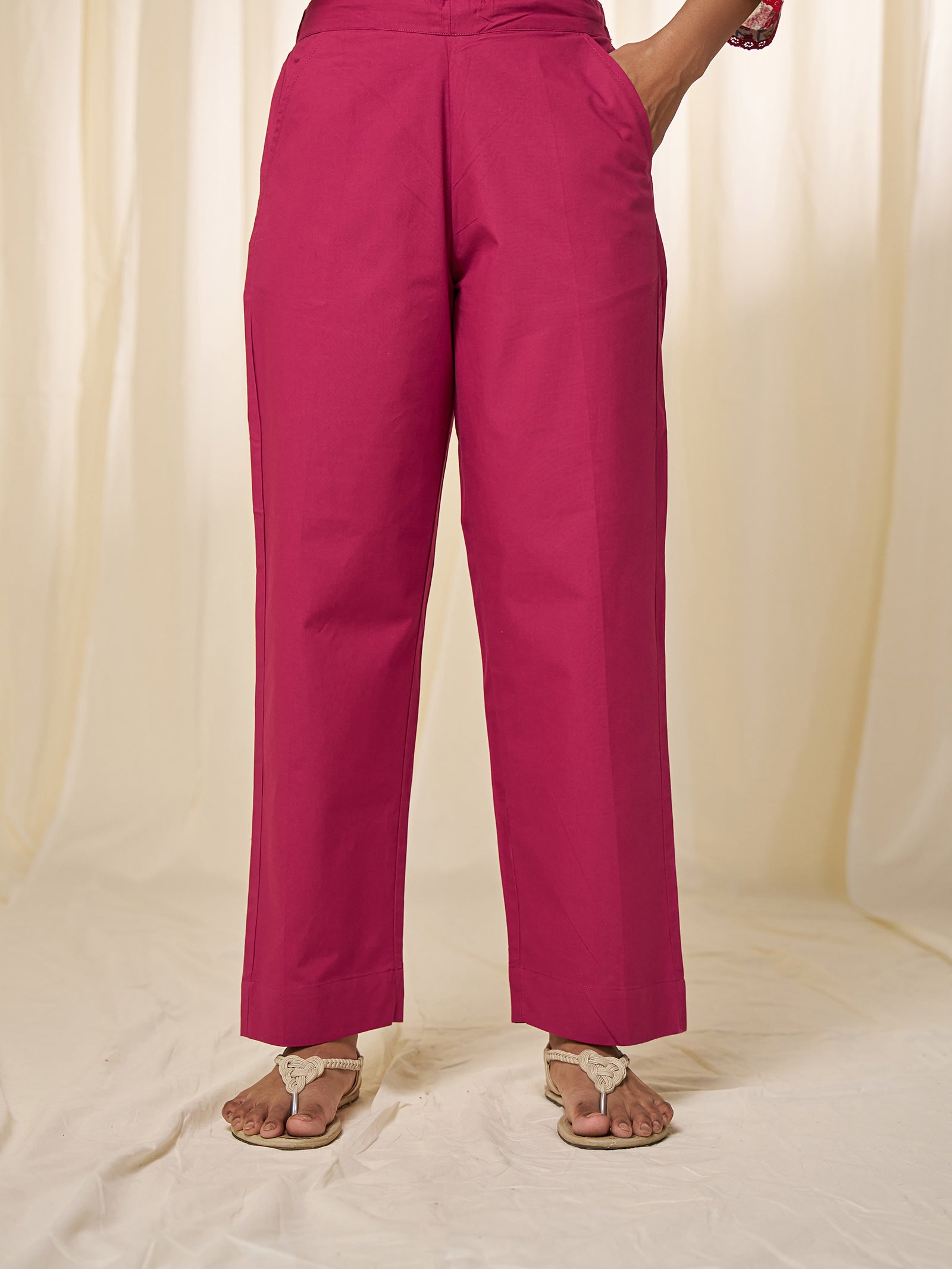 Gol Gulabi Cotton Straight Pants