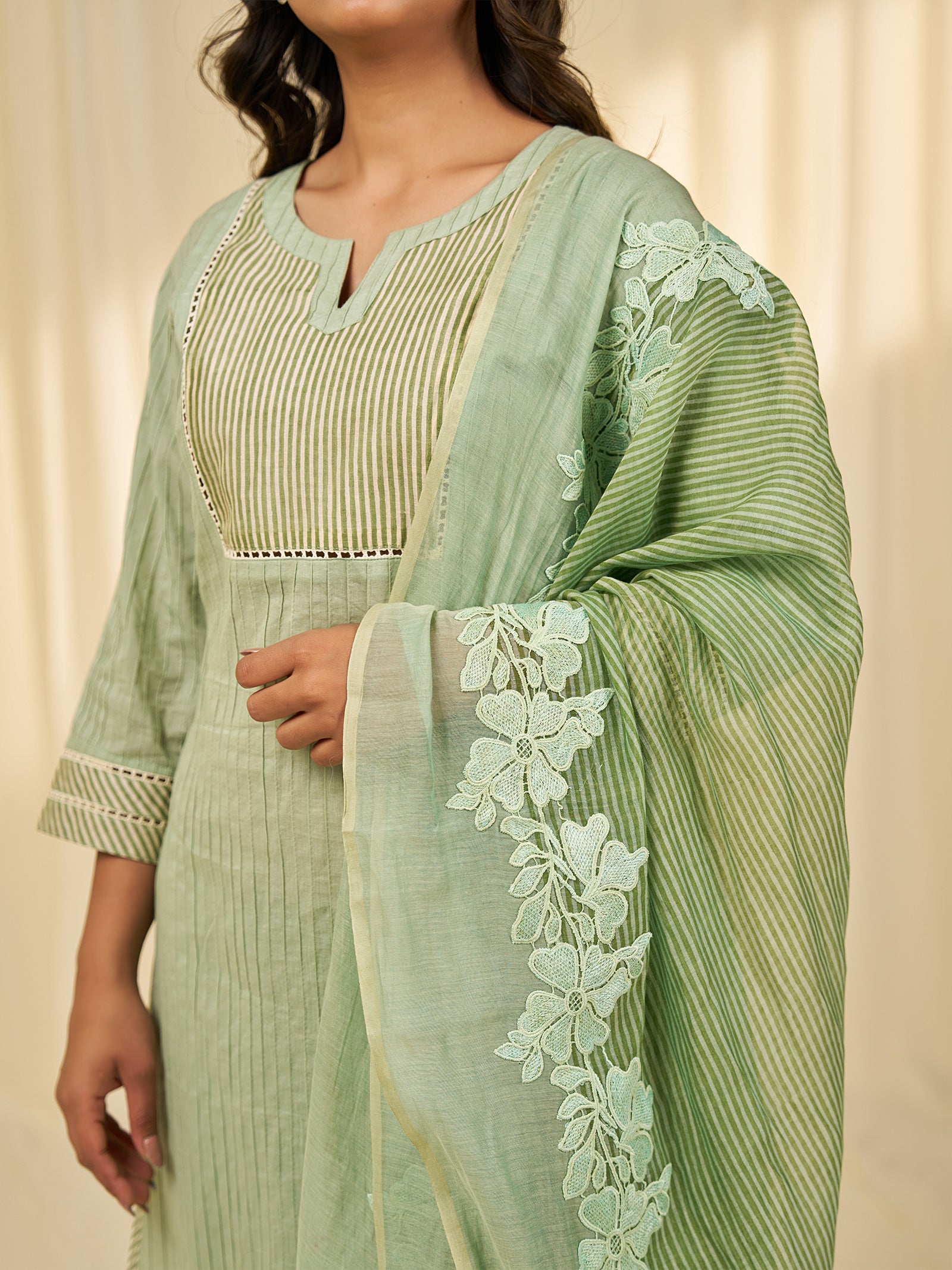 Green Tea Chanderi Dupatta