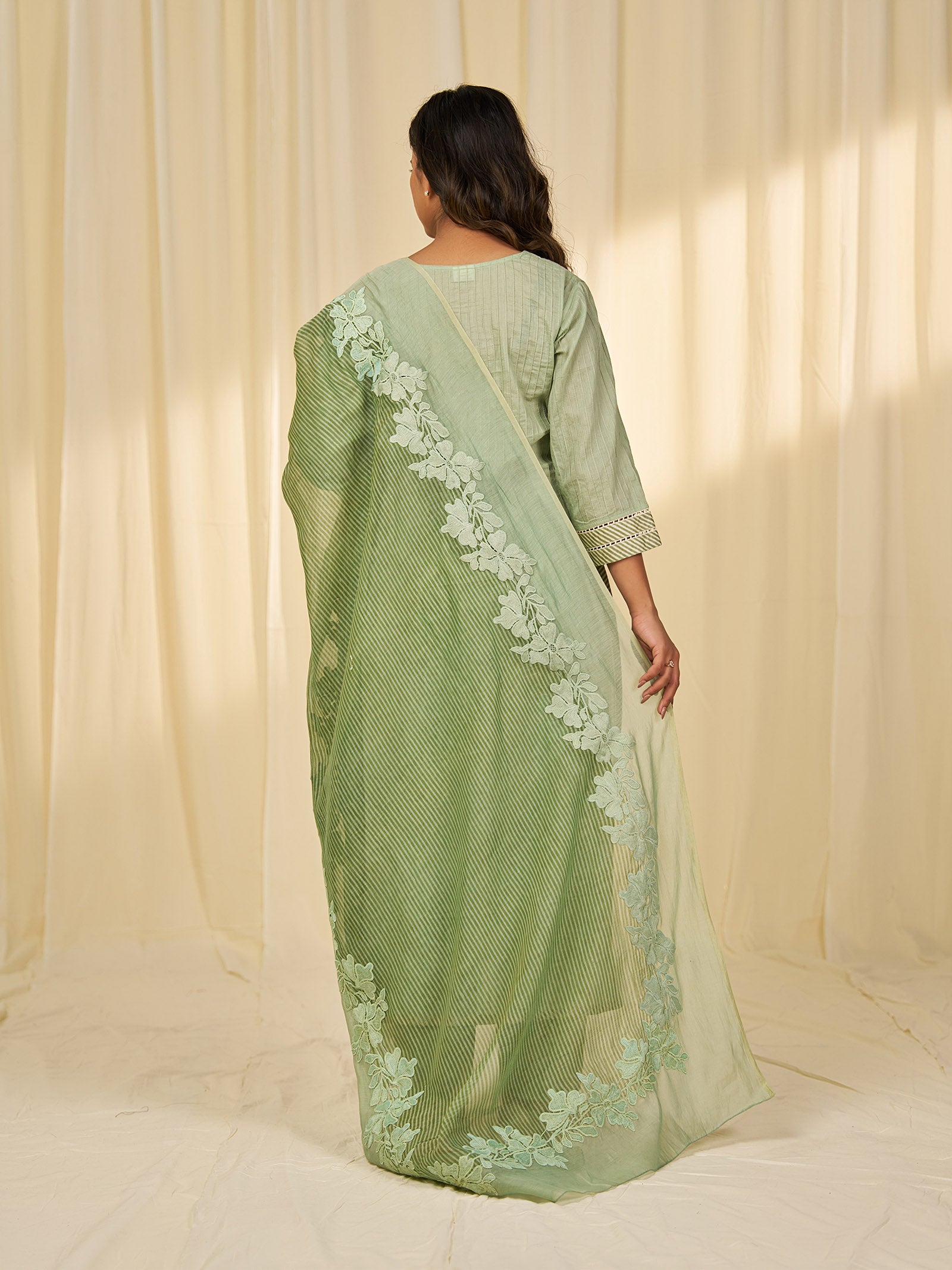 Green Tea Chanderi Dupatta