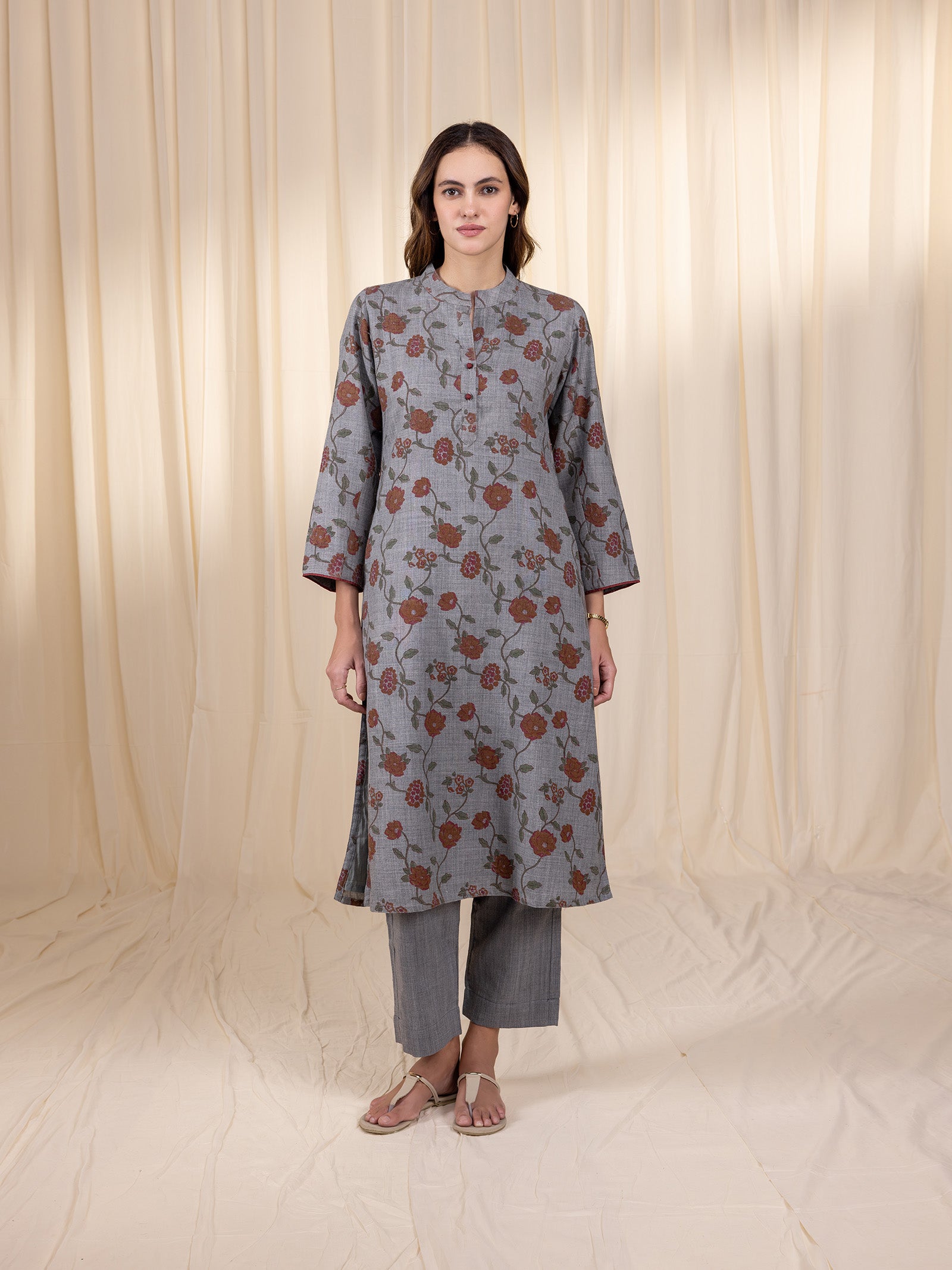 Grey Wool Kurta