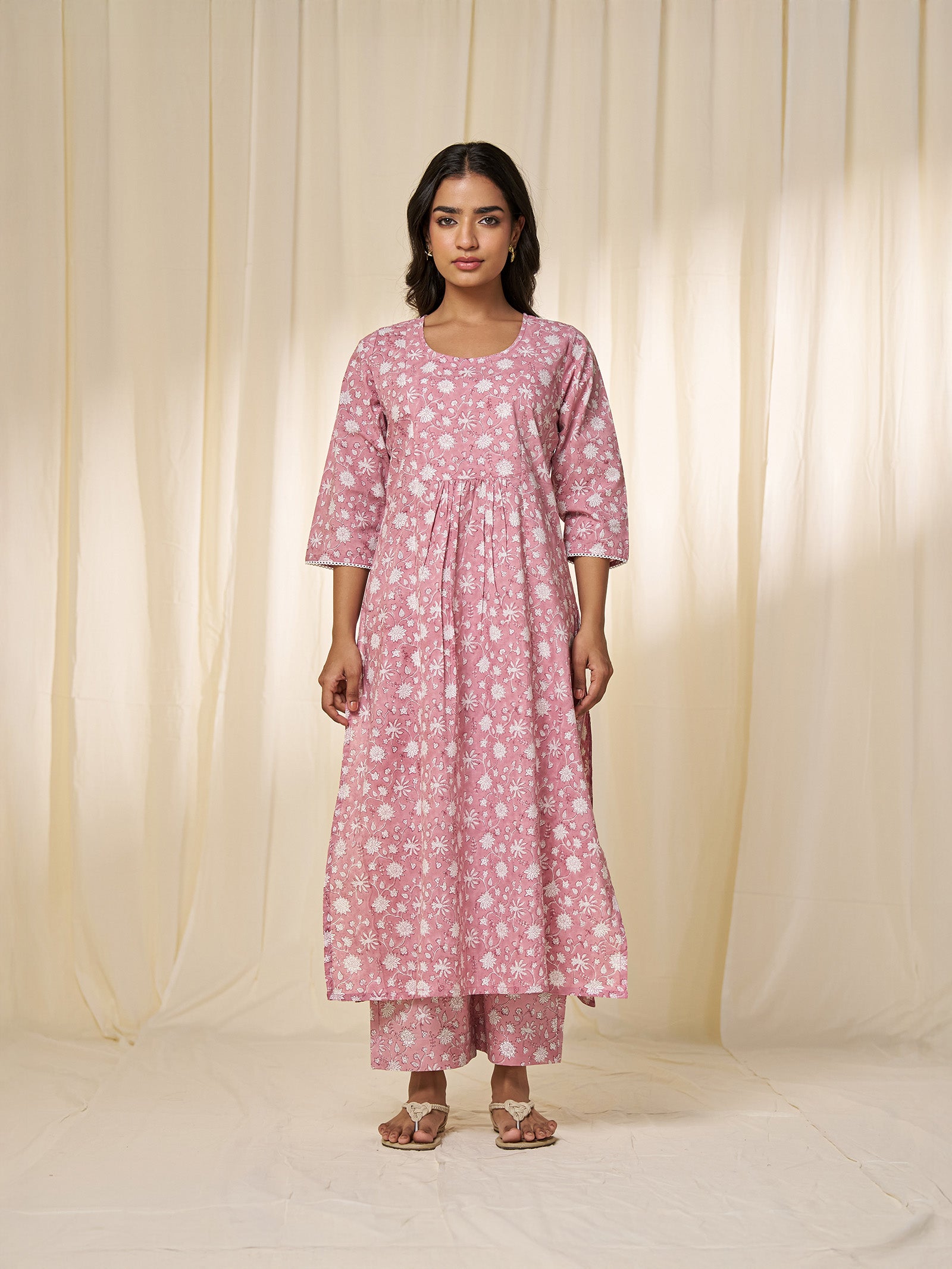 Gulabi Cotton Kurta