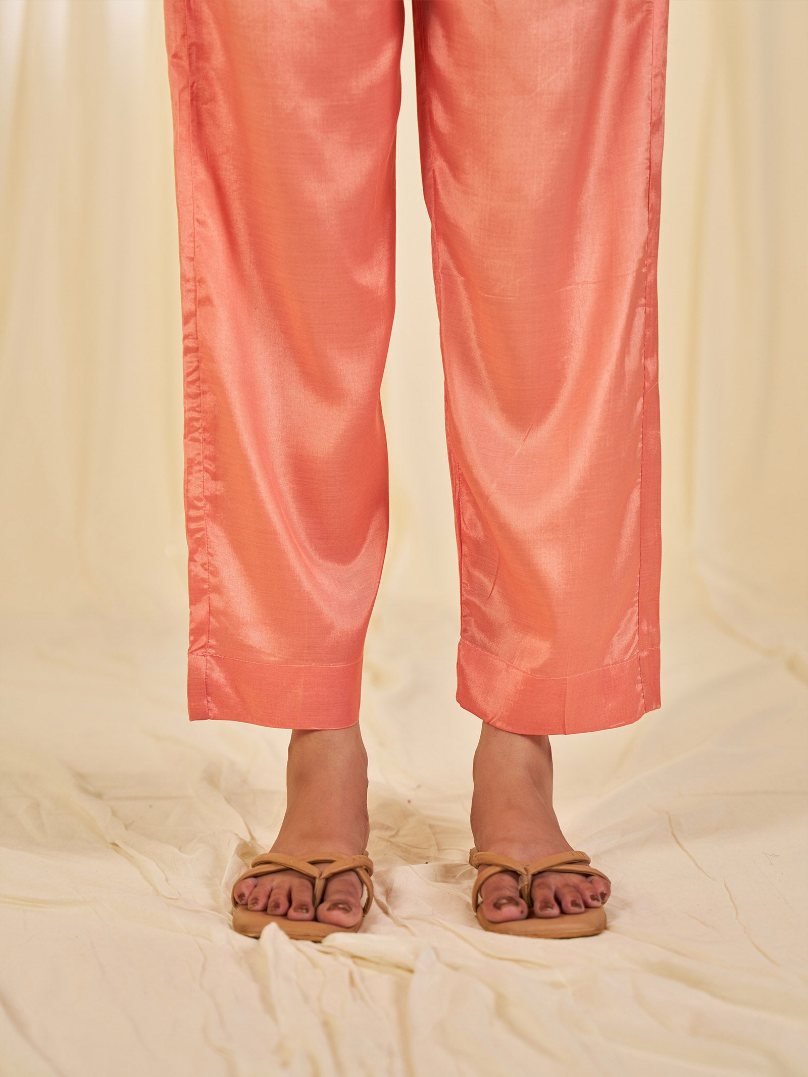 Haseen Bamboo Silk Straight Pants