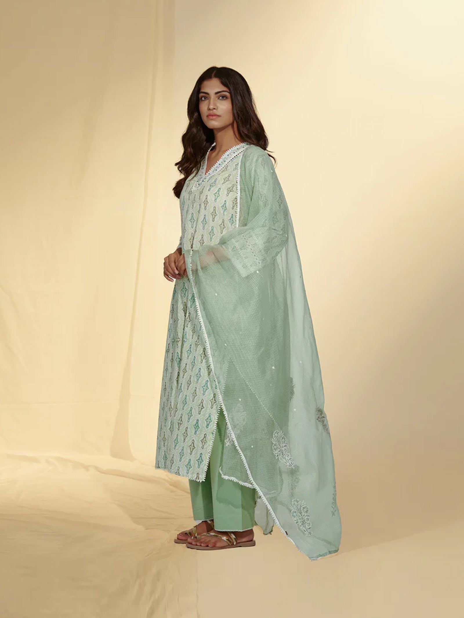 Hint Of Mint Kota Dupatta