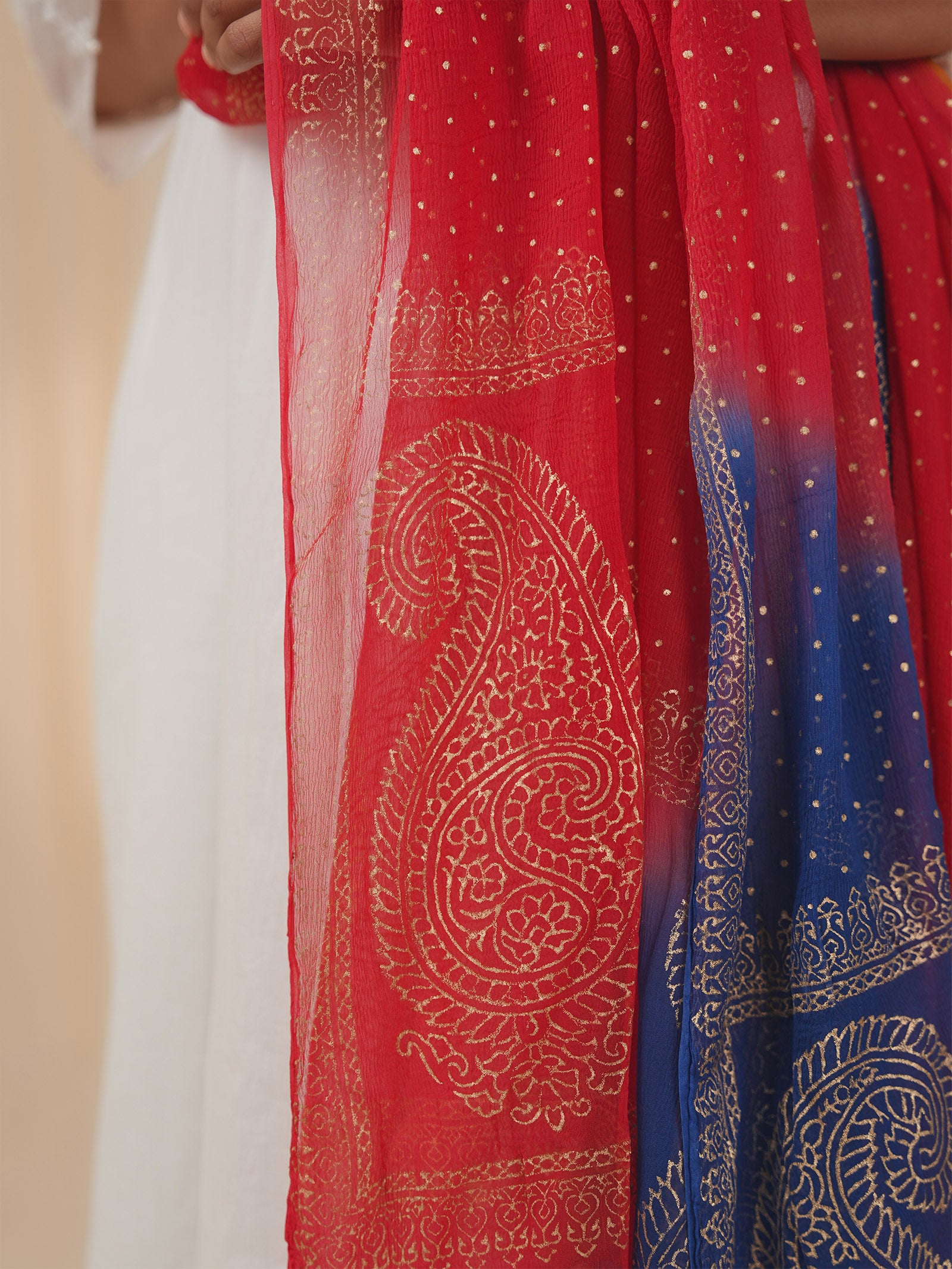 Holi Hai Red Chiffon Dupatta