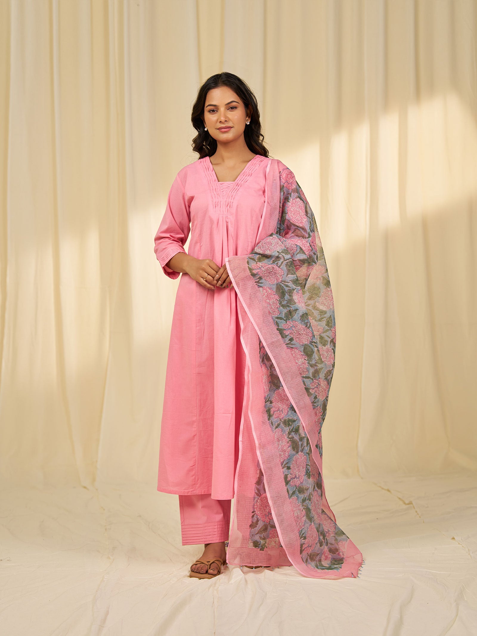 Hydrangea Cotton Kurta