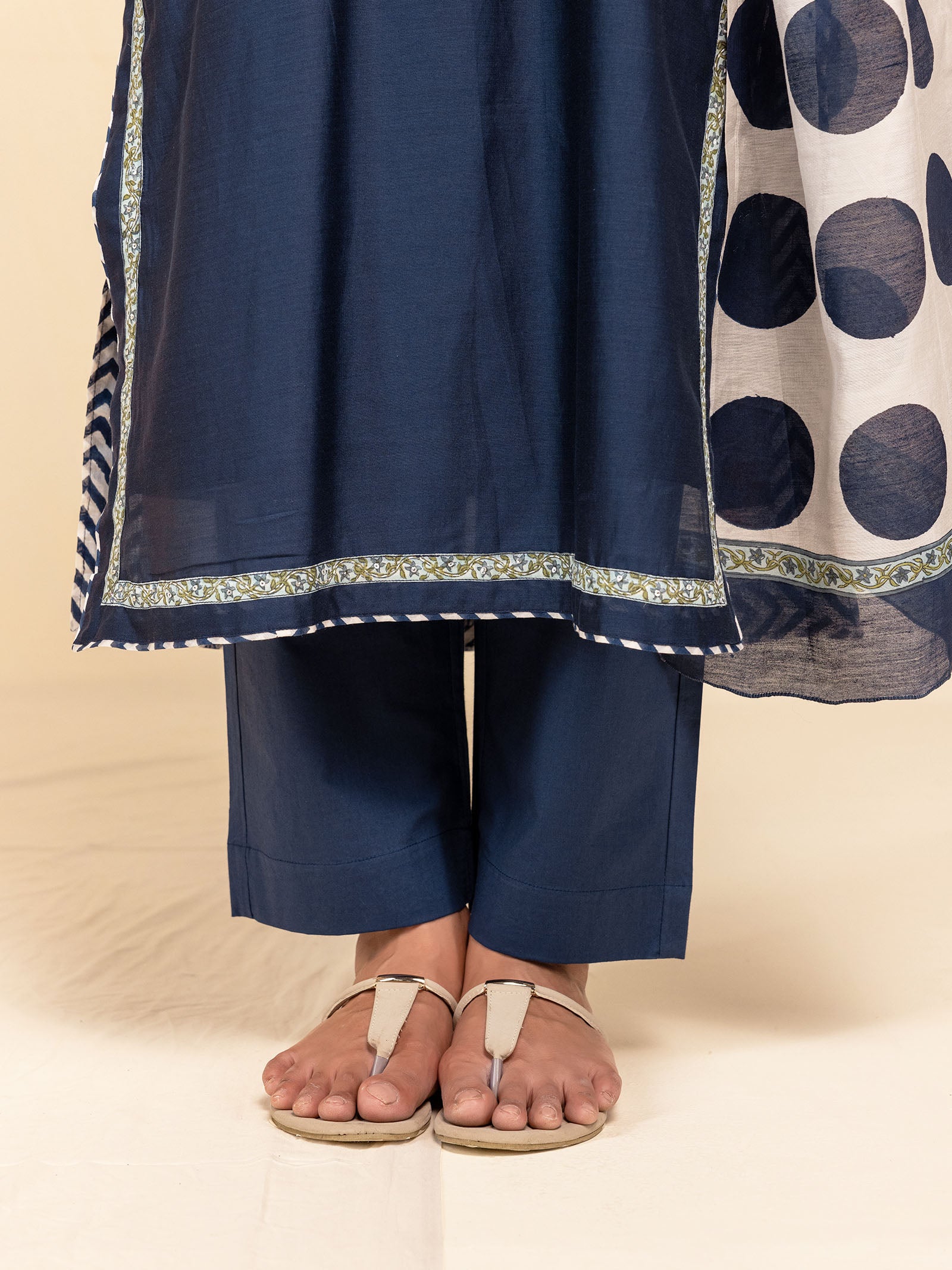 In Indigo Chanderi Kurta