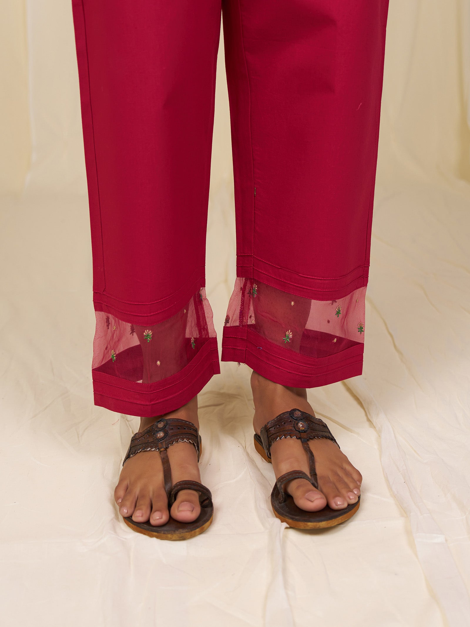 Indian Chintz Sherry Cotton Straight Pants