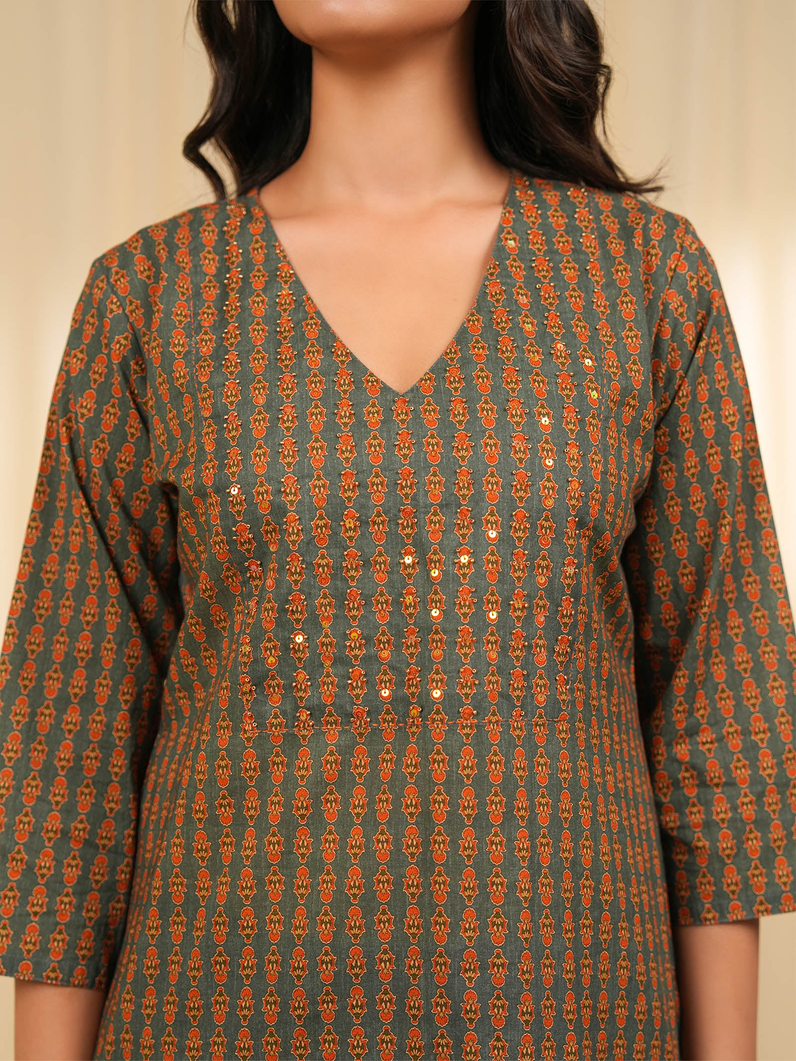 Indian Chintz Tarnish Cotton Kurta