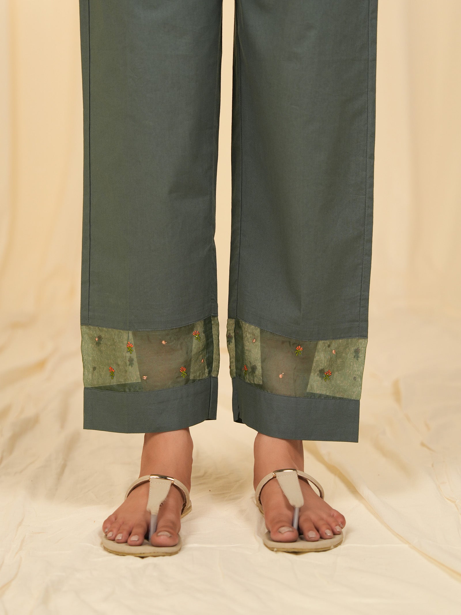 Indian Chintz Tarnish Cotton Straight Pants