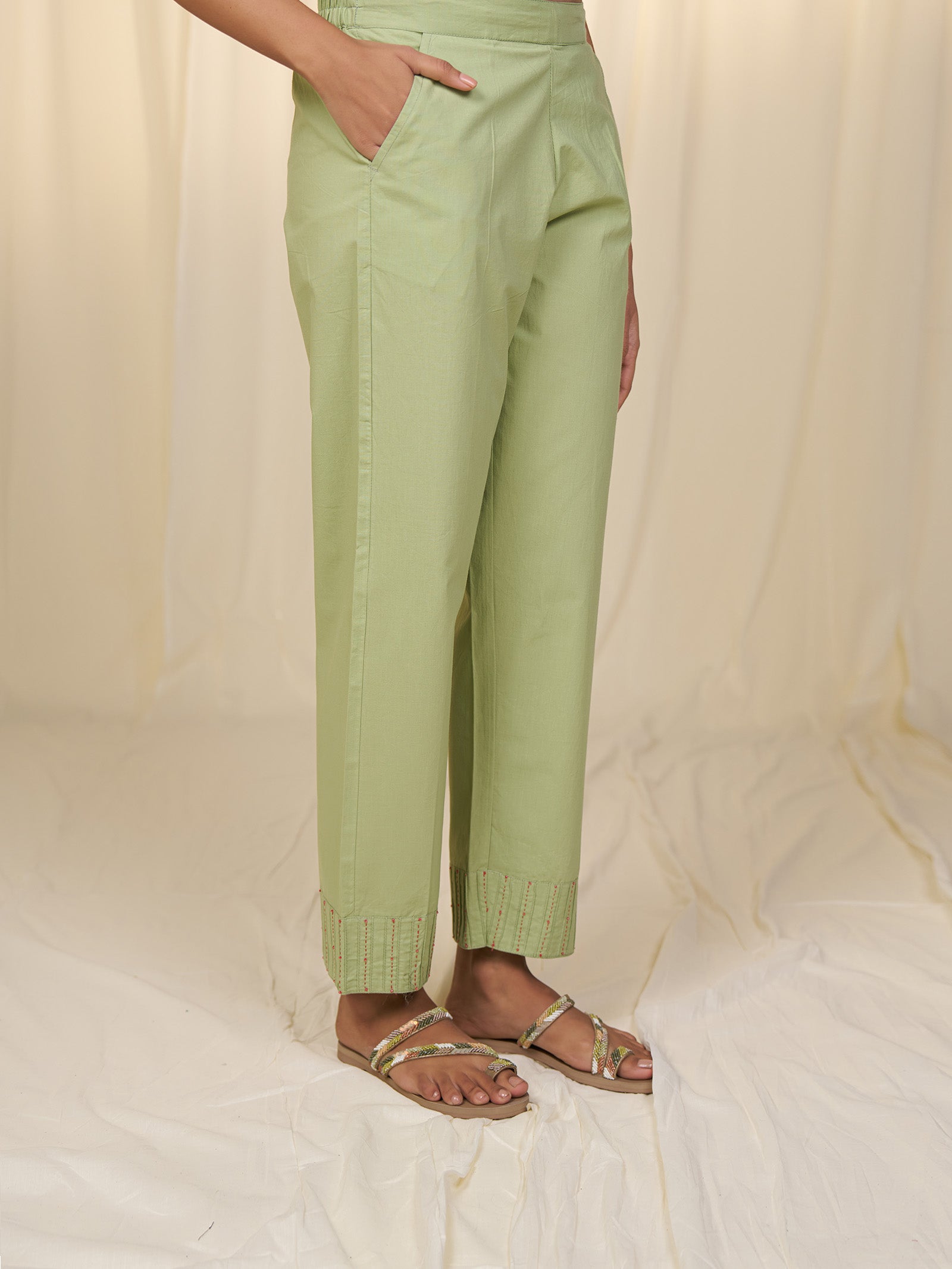Indian Forest Cotton Straight Pants