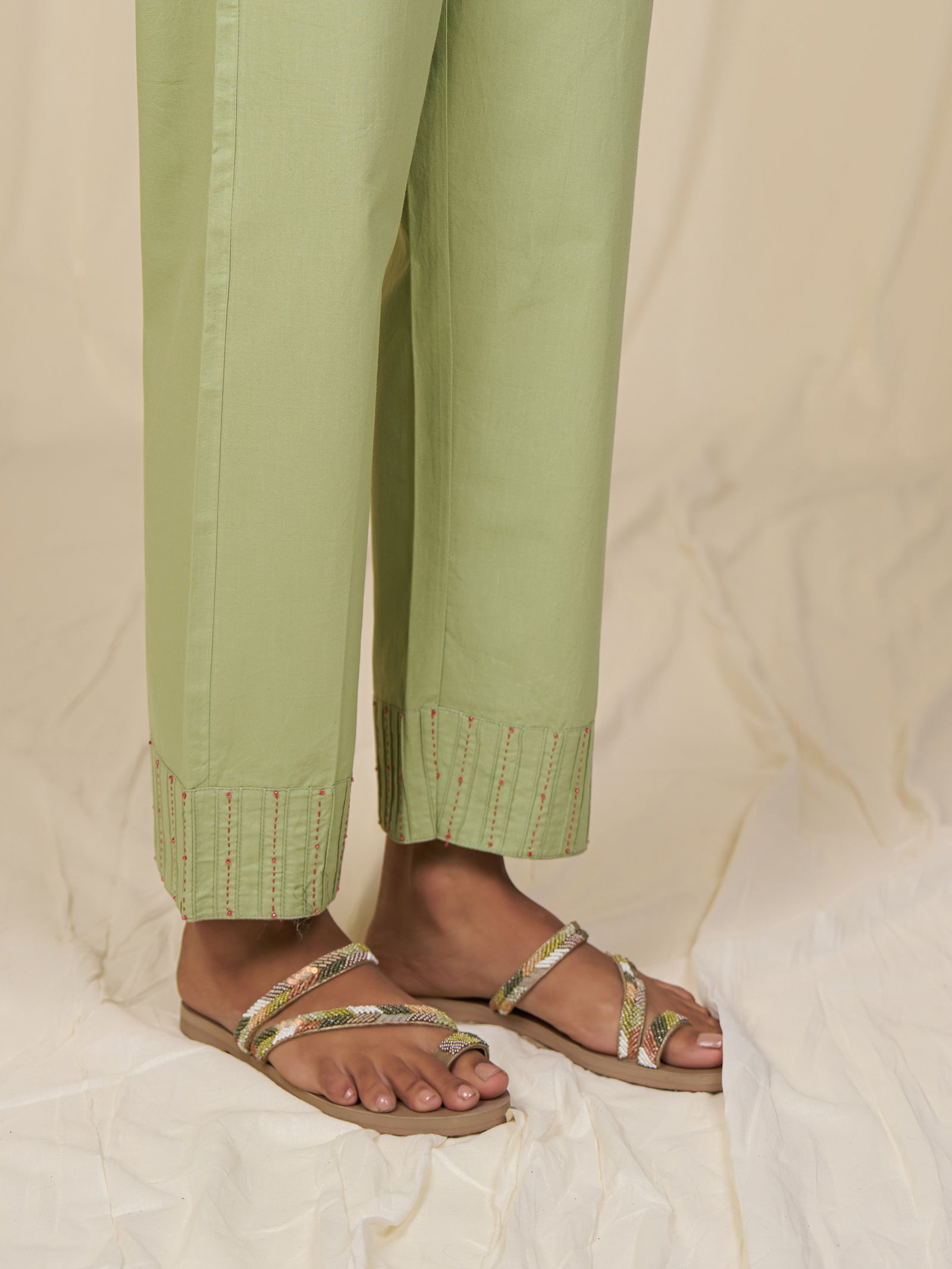 Indian Forest Cotton Straight Pants