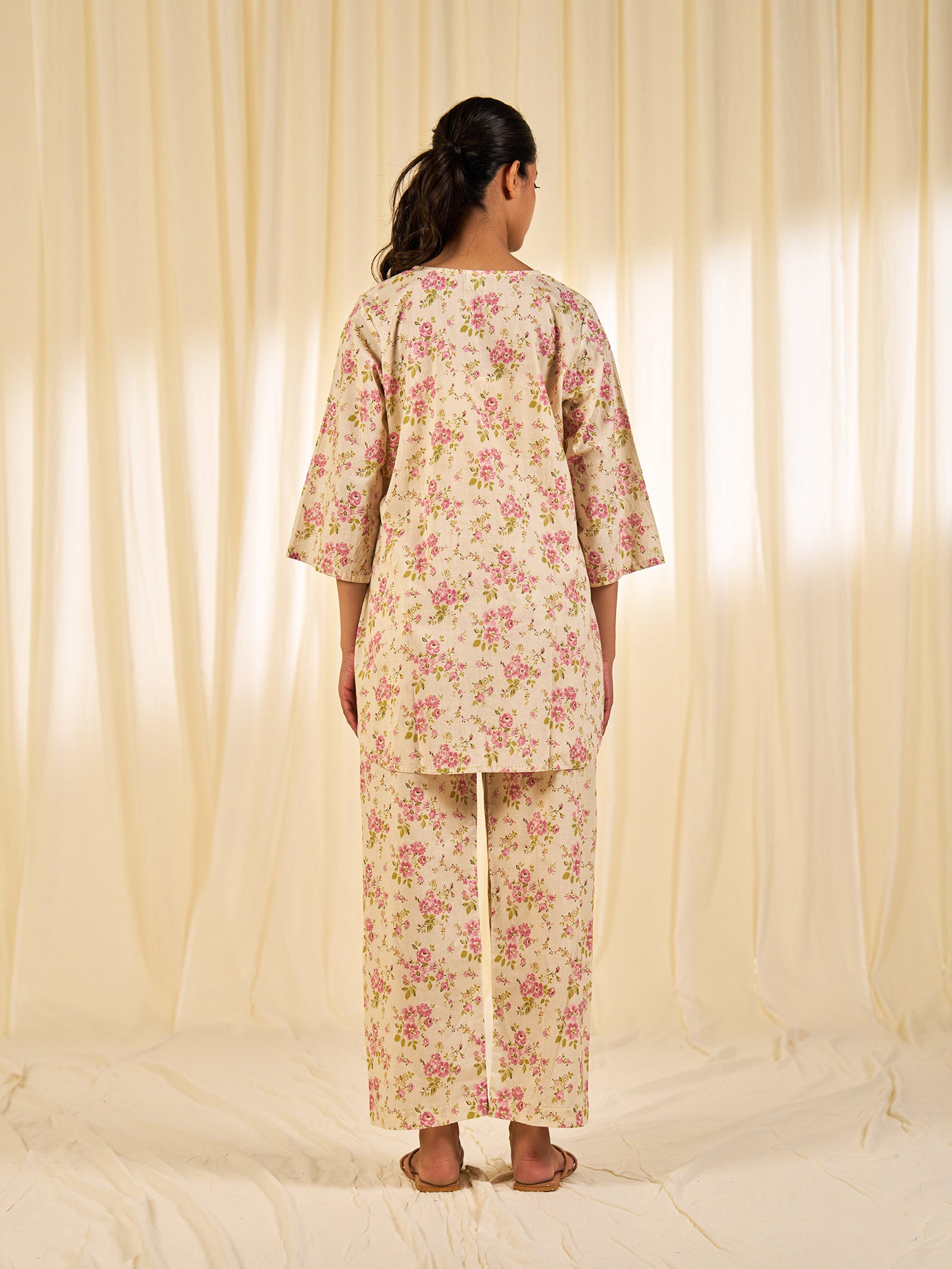 Irish Blush Cotton Night Suit
