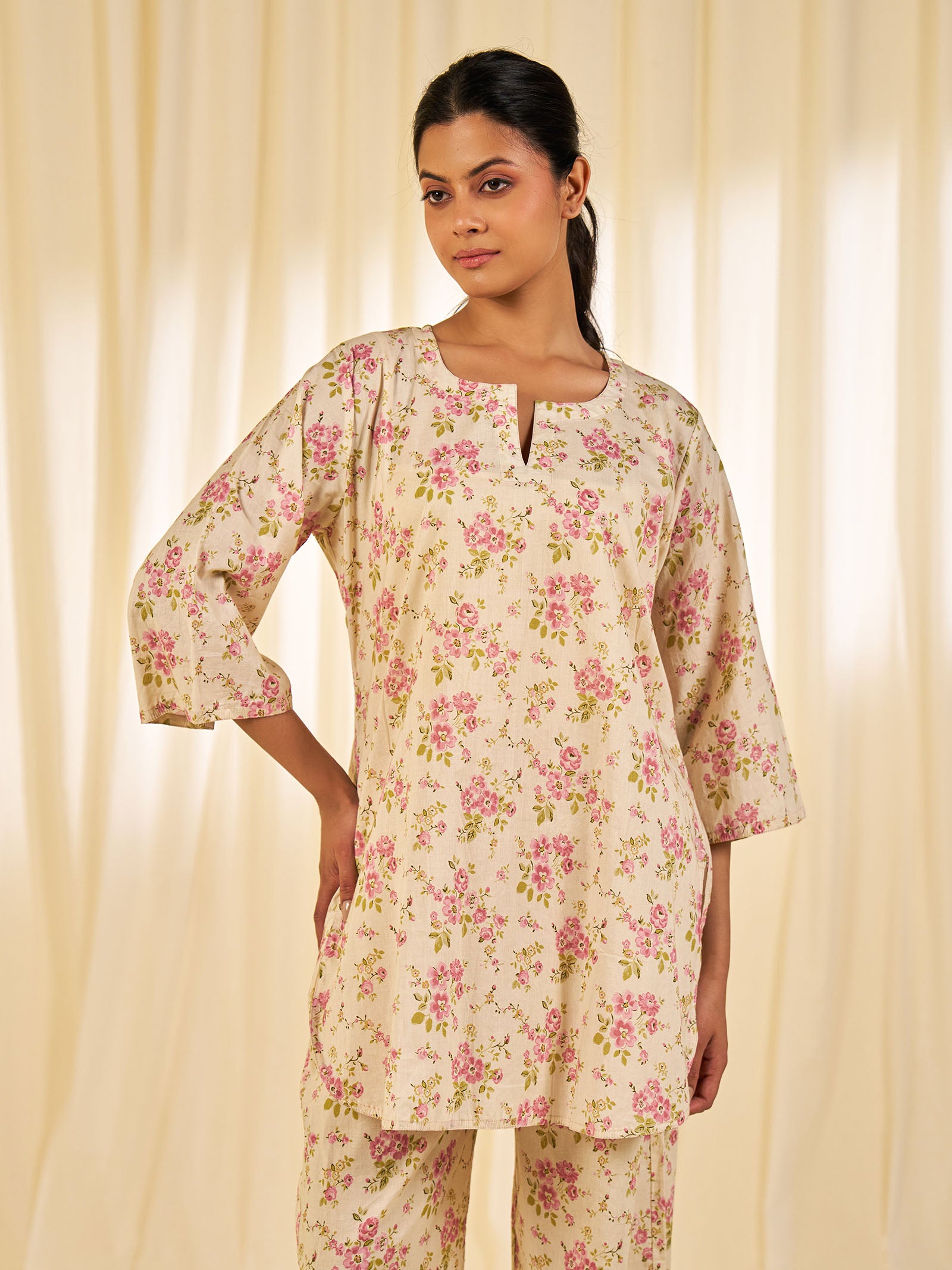 Irish Blush Cotton Night Suit
