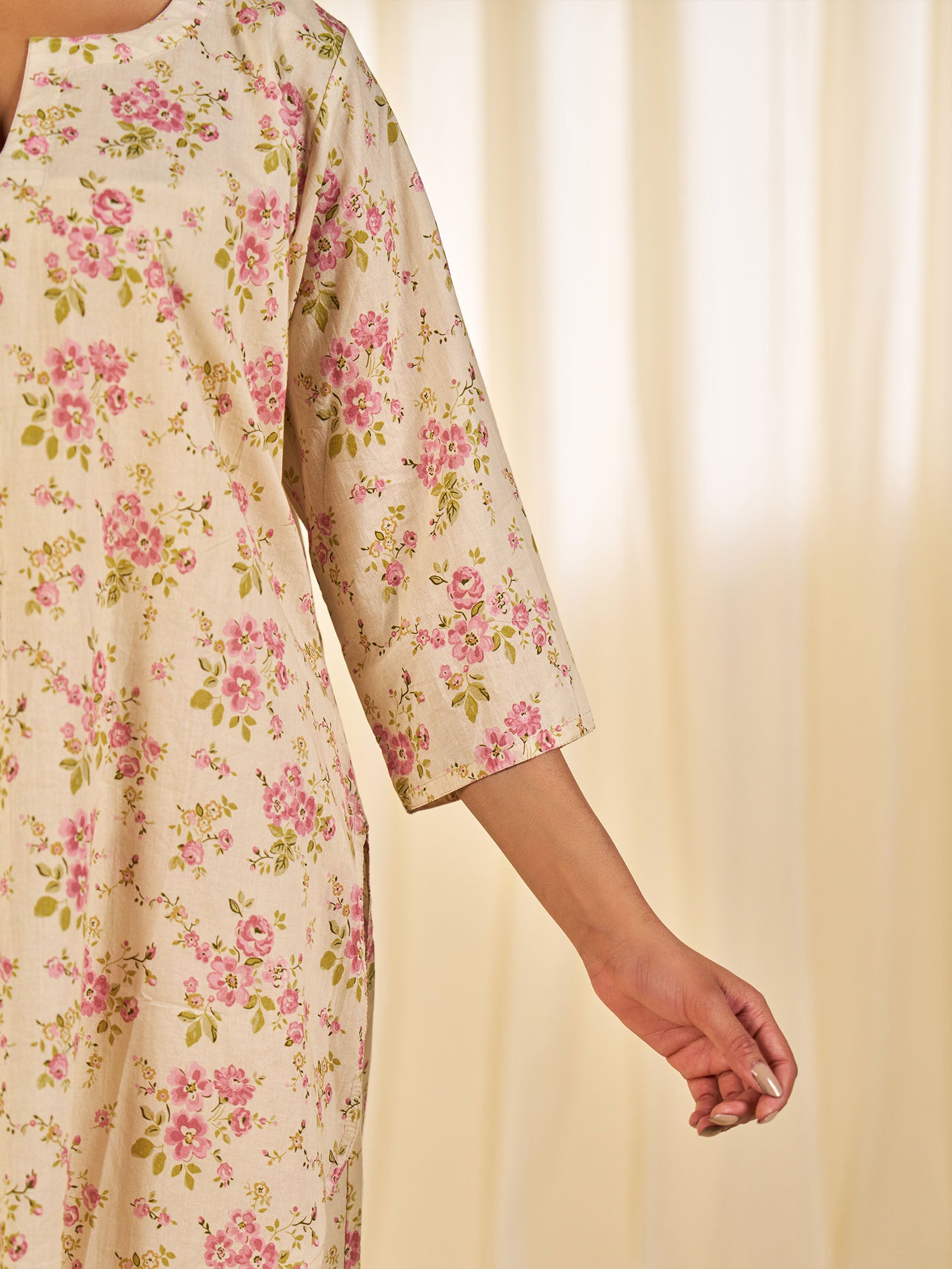 Irish Blush Cotton Night Suit