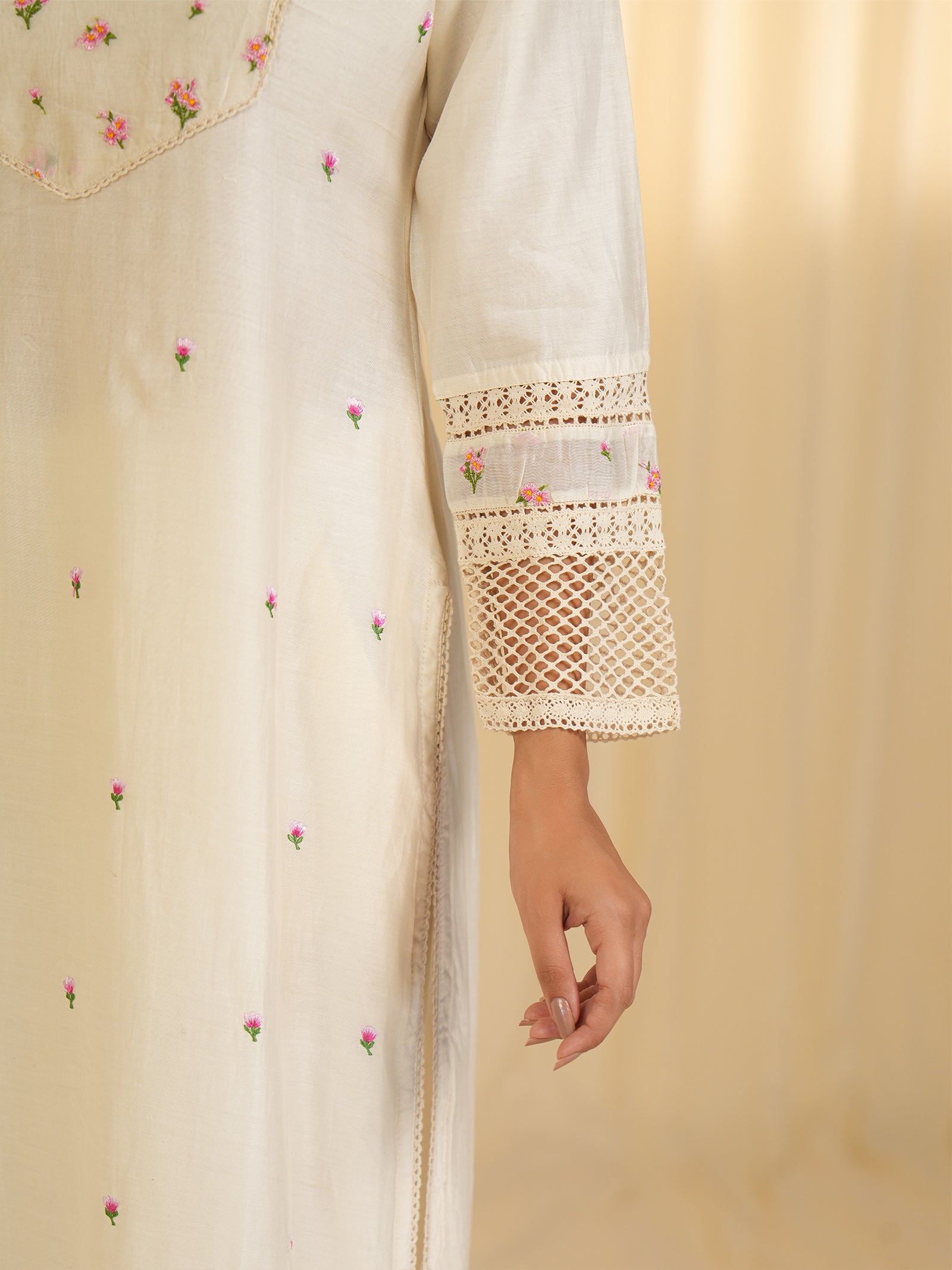 Ivory Whisper Chanderi Kurta