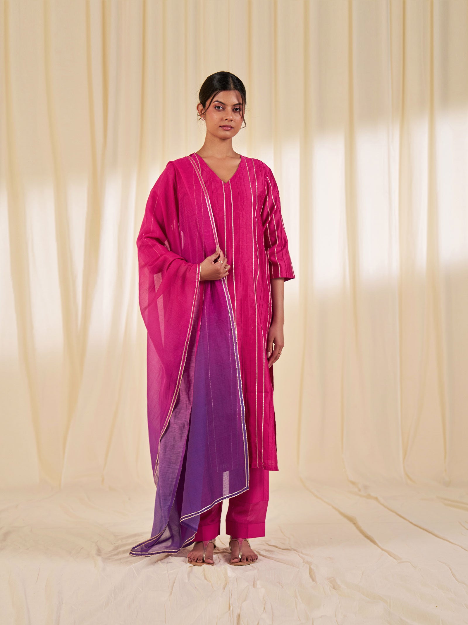 J Range Chanderi Kurta