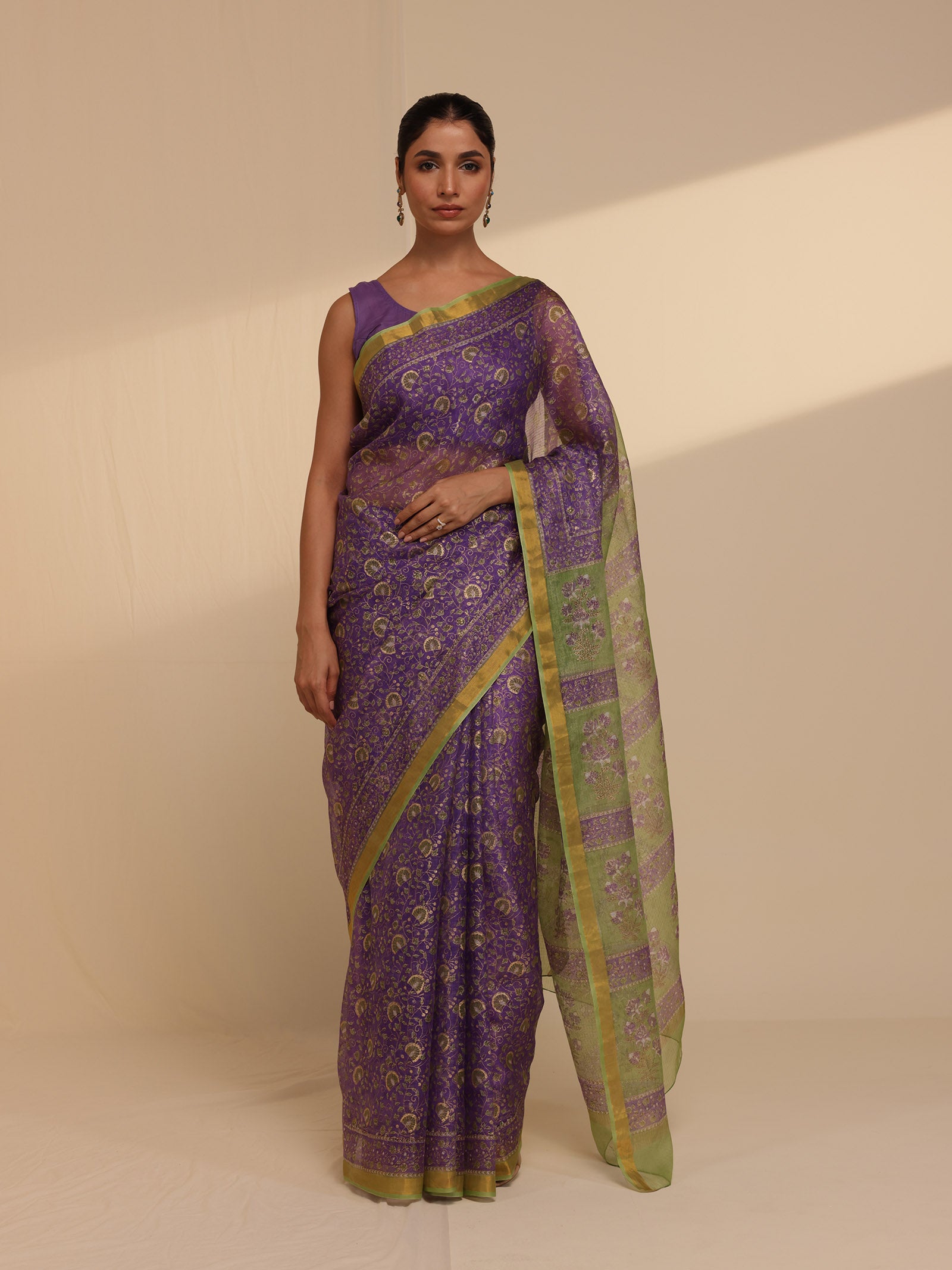 Amethyst Kota Silk Saree