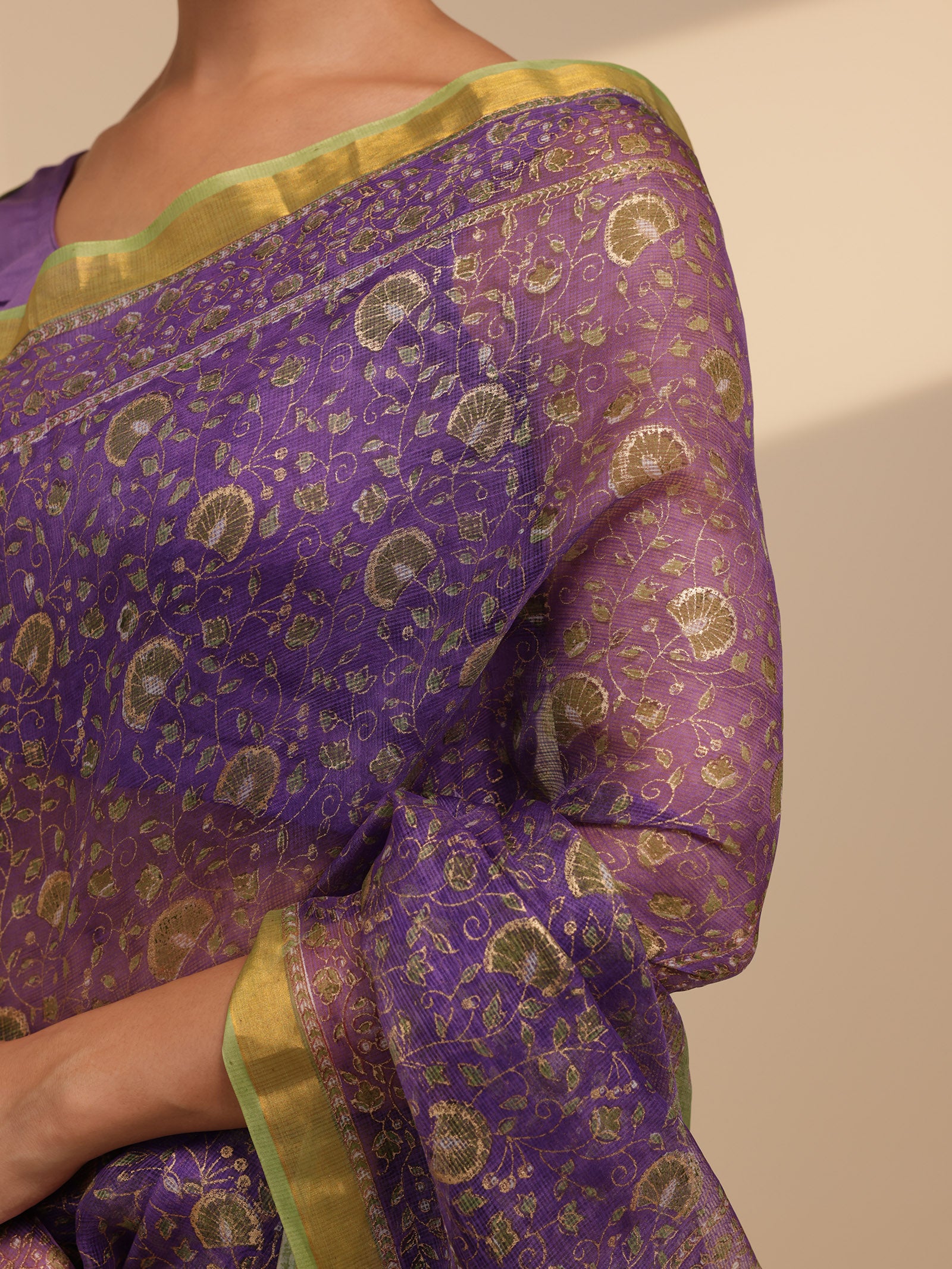 Amethyst Kota Silk Saree