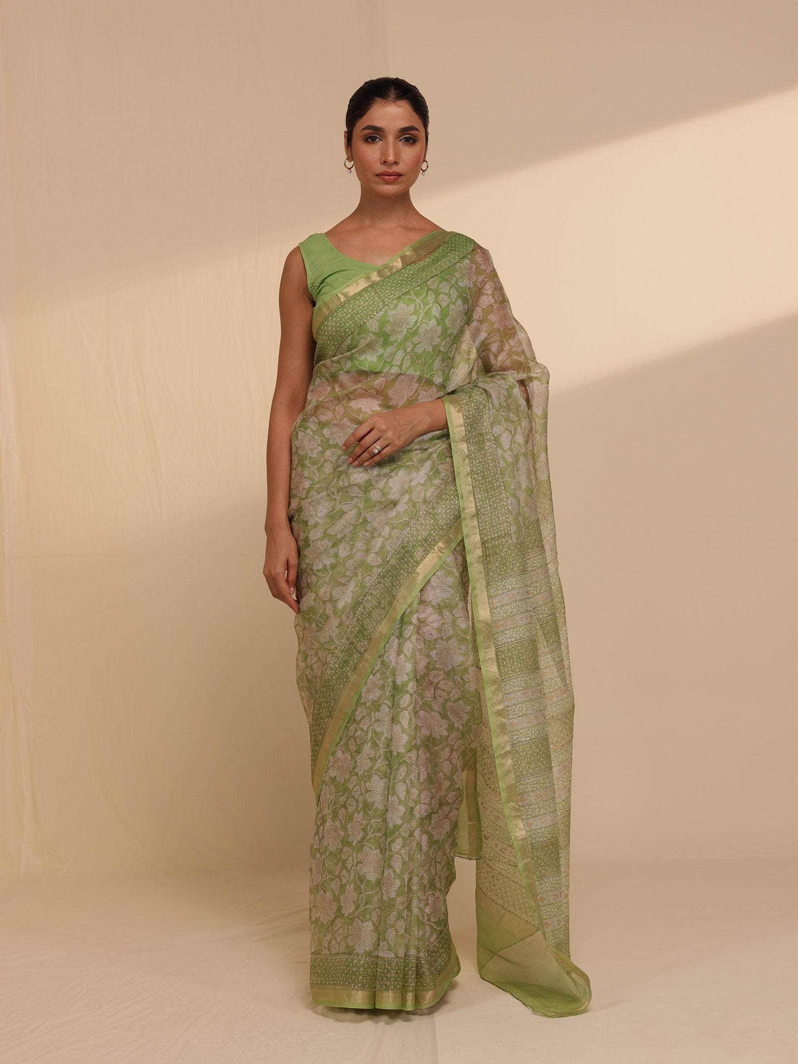 Emerald Kota Silk Saree