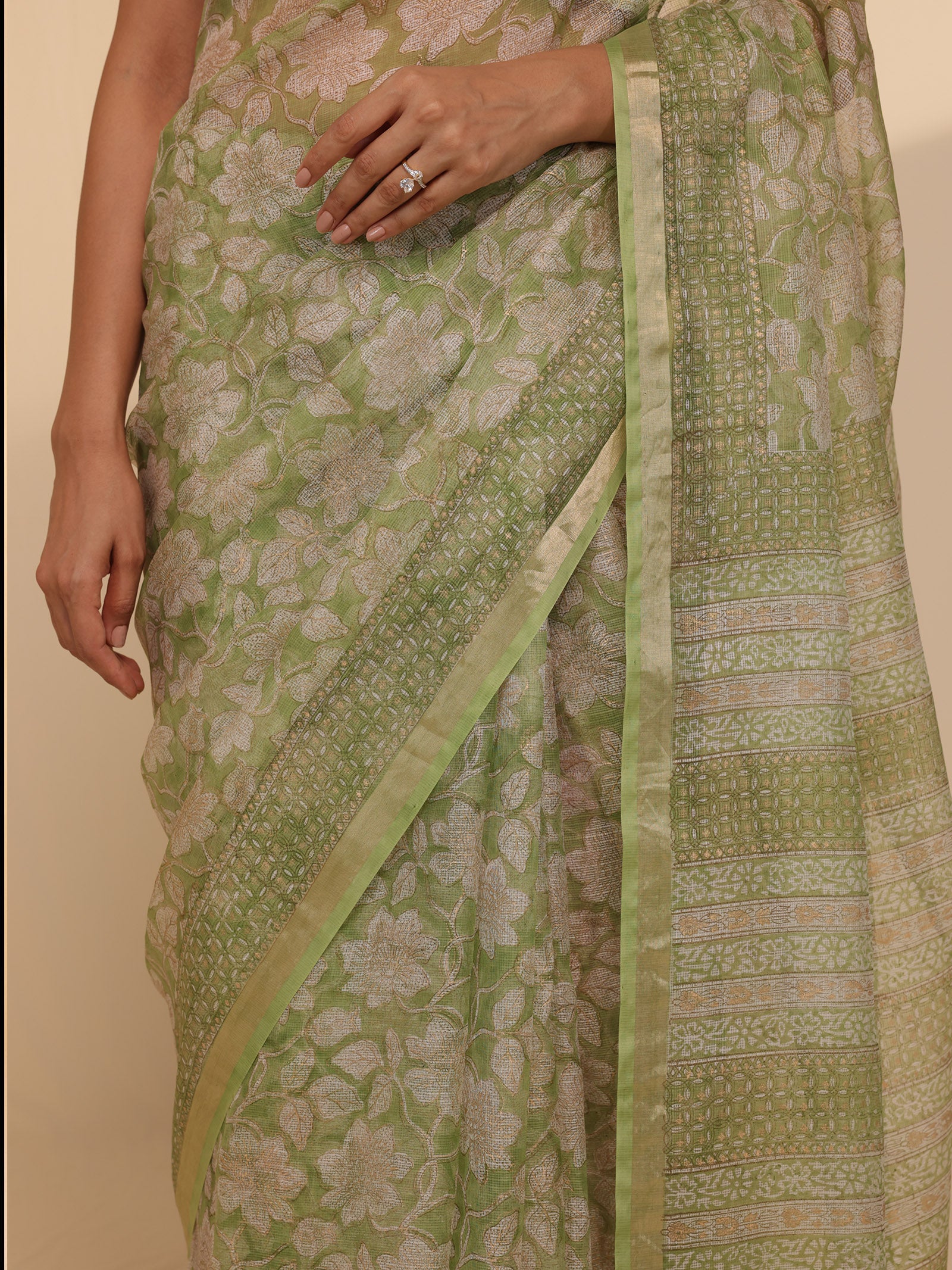 Emerald Kota Silk Saree